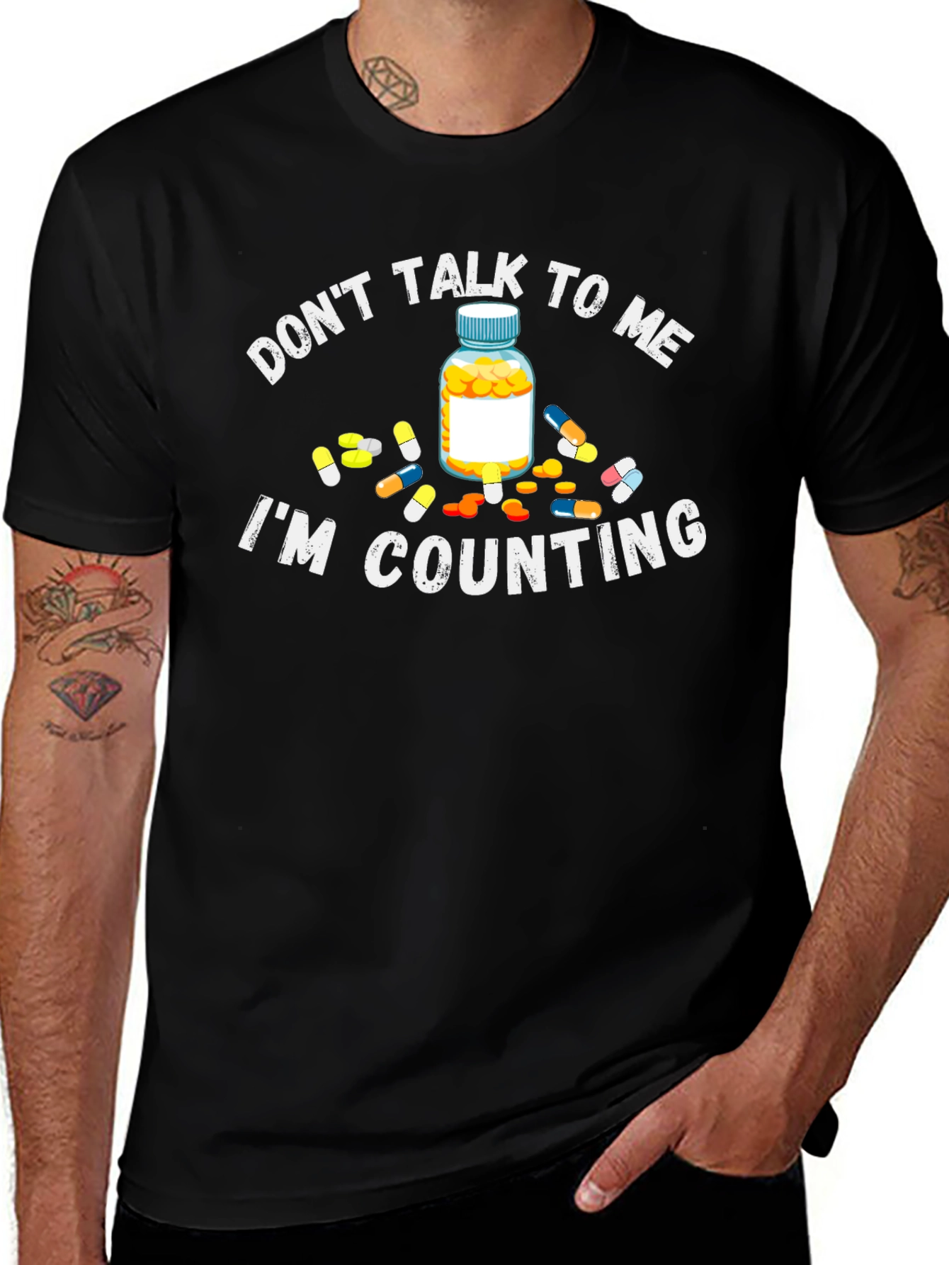 Counting Pills T-Shirt - Funny Pharmacist Tee
