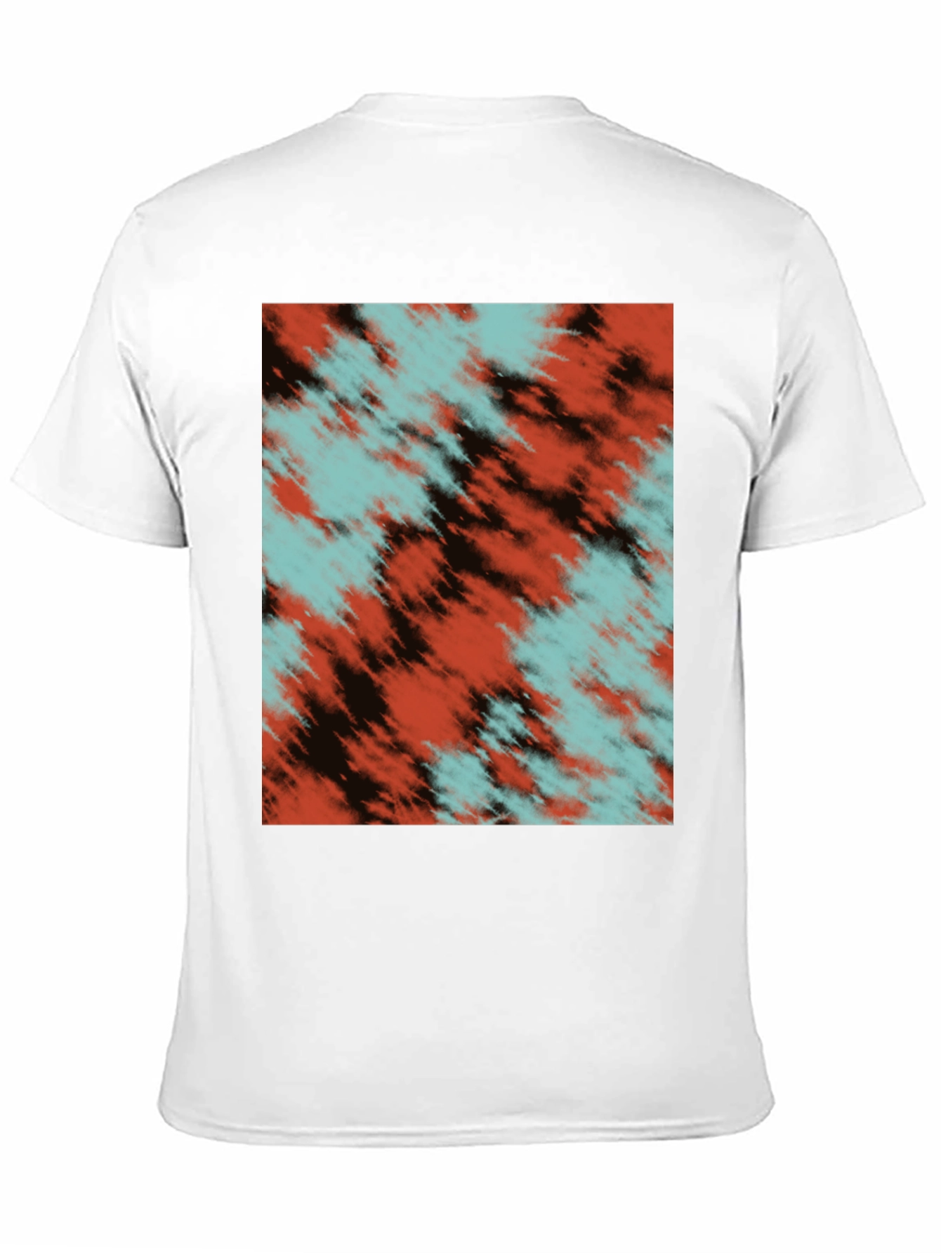 Abstract Tie-Dye Graphic Black T-Shirt