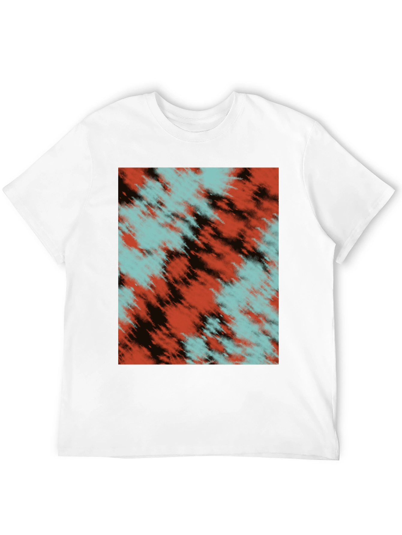 Abstract Tie-Dye Graphic Black T-Shirt