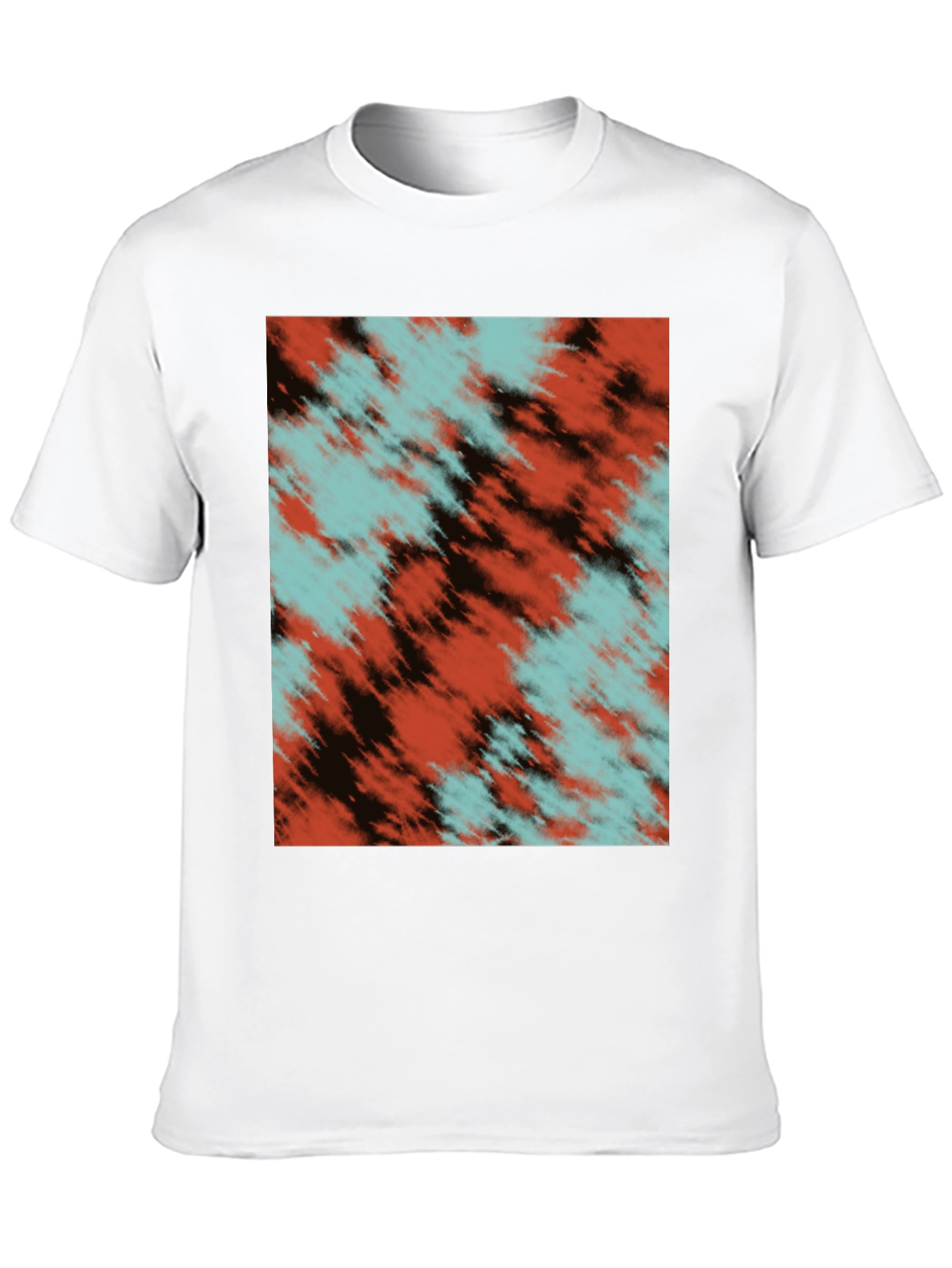 Abstract Tie-Dye Graphic Black T-Shirt