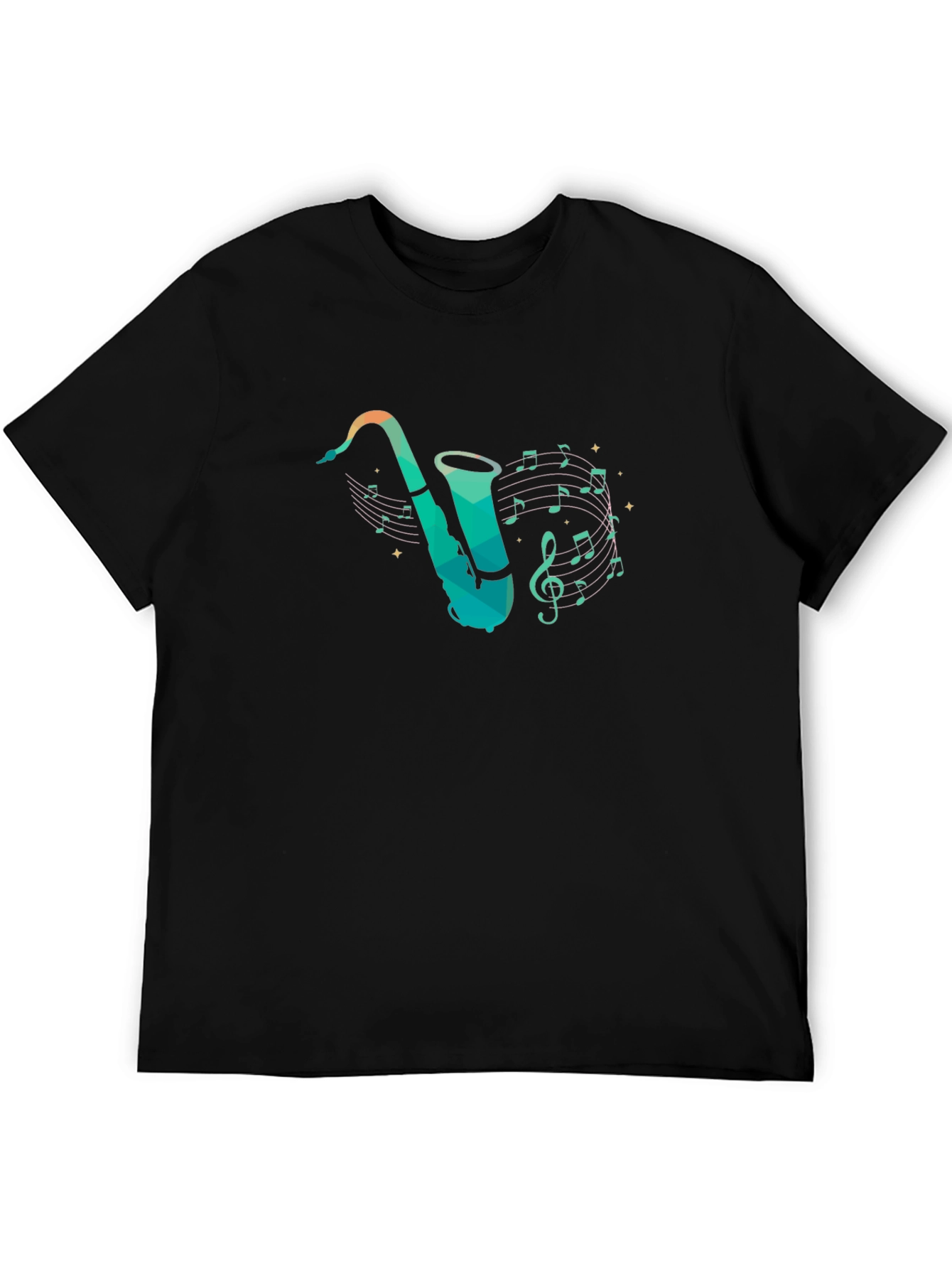 Saxophone Music Notes Graphic Tee