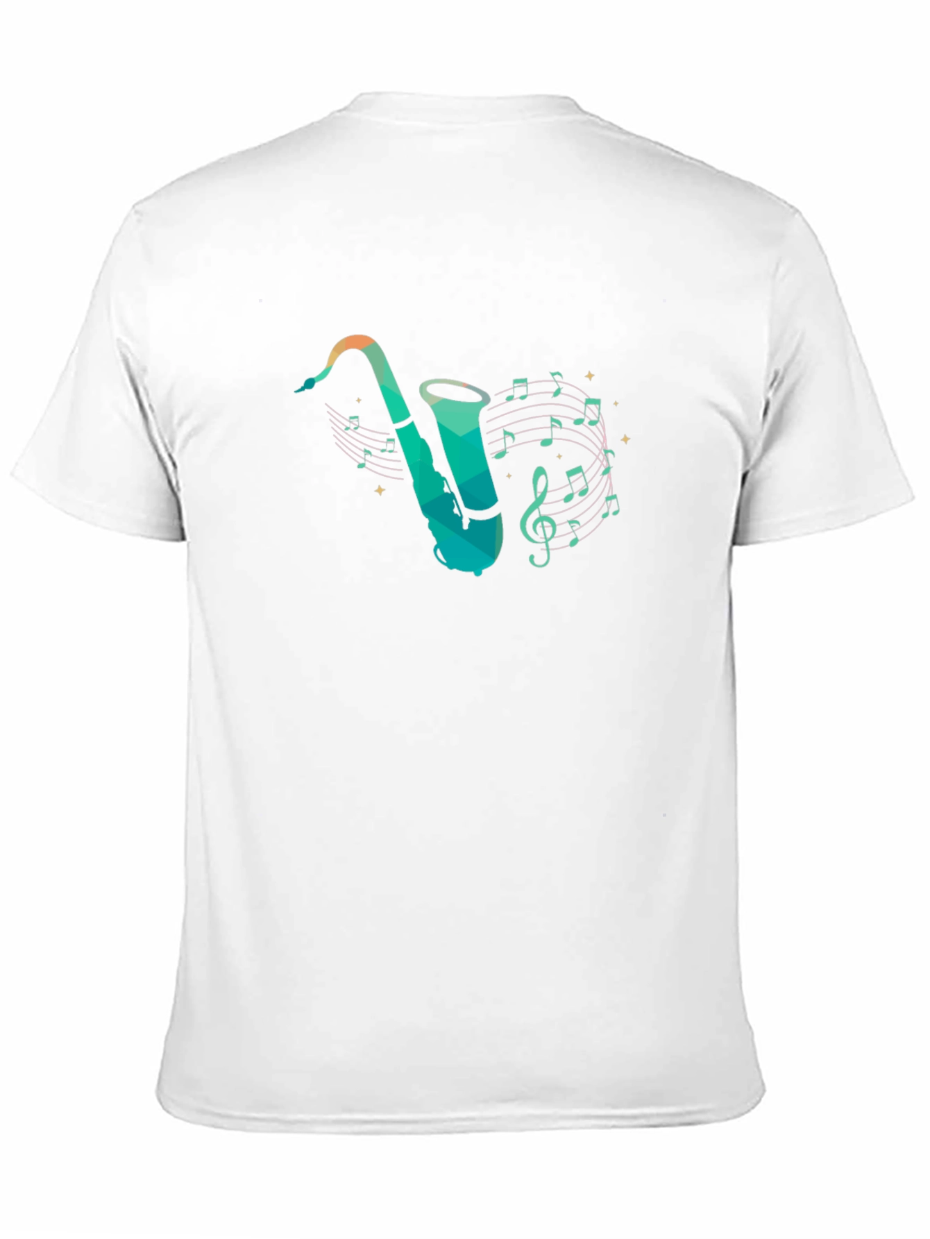 Saxophone Music Notes Graphic Tee