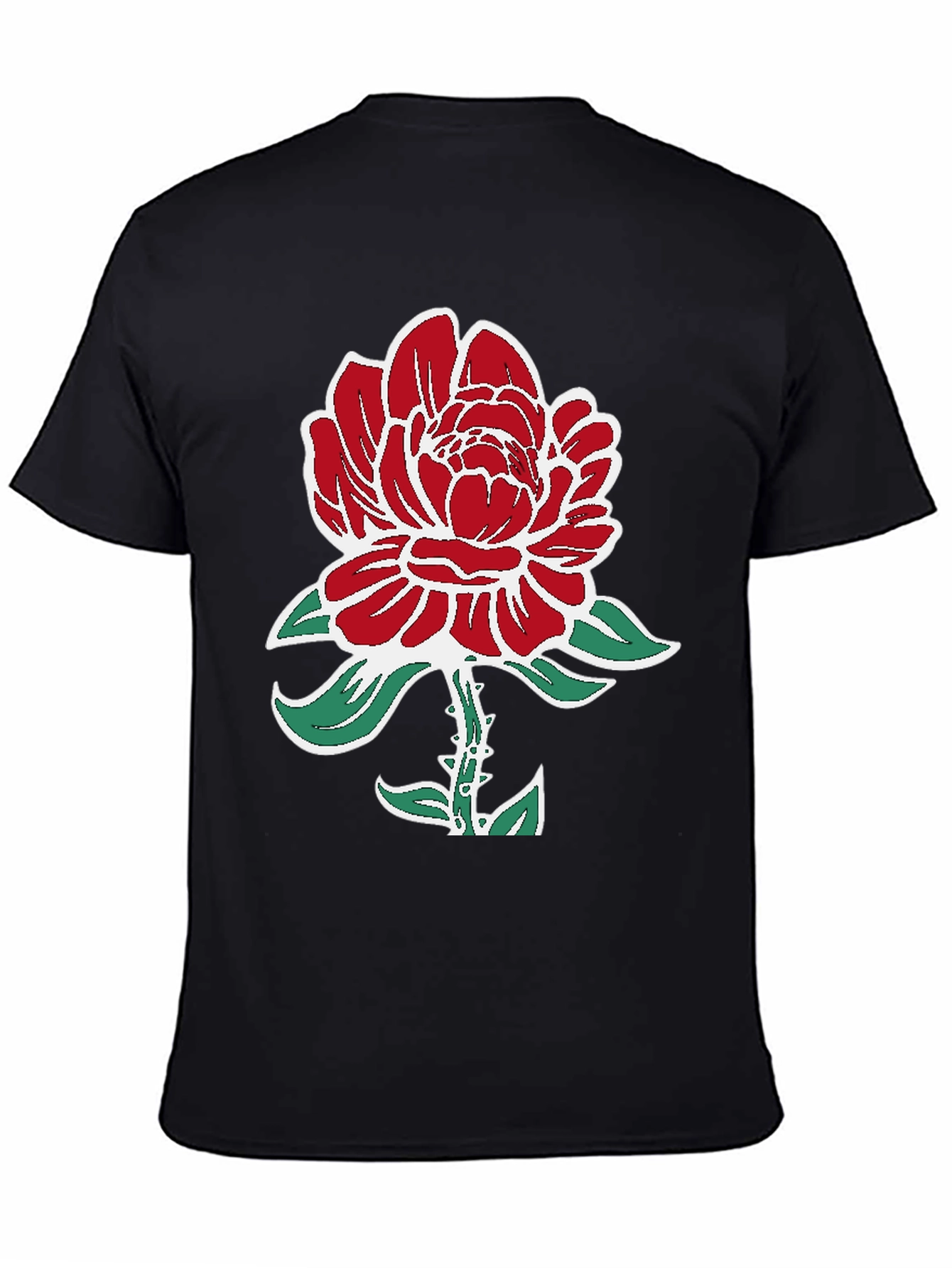 Red Rose Graphic Print Tee