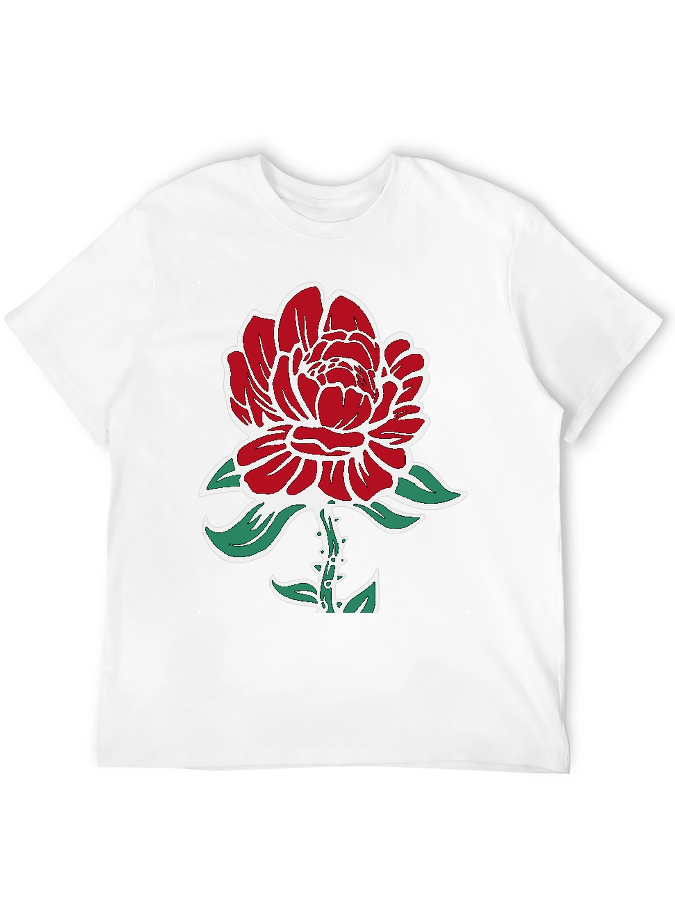 Red Rose Graphic Print Tee