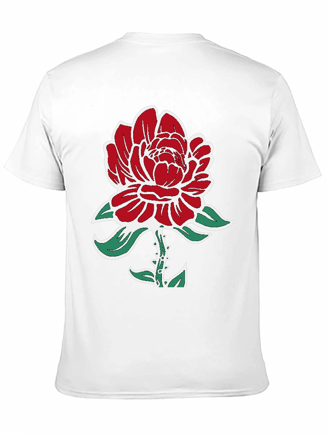 Red Rose Graphic Print Tee