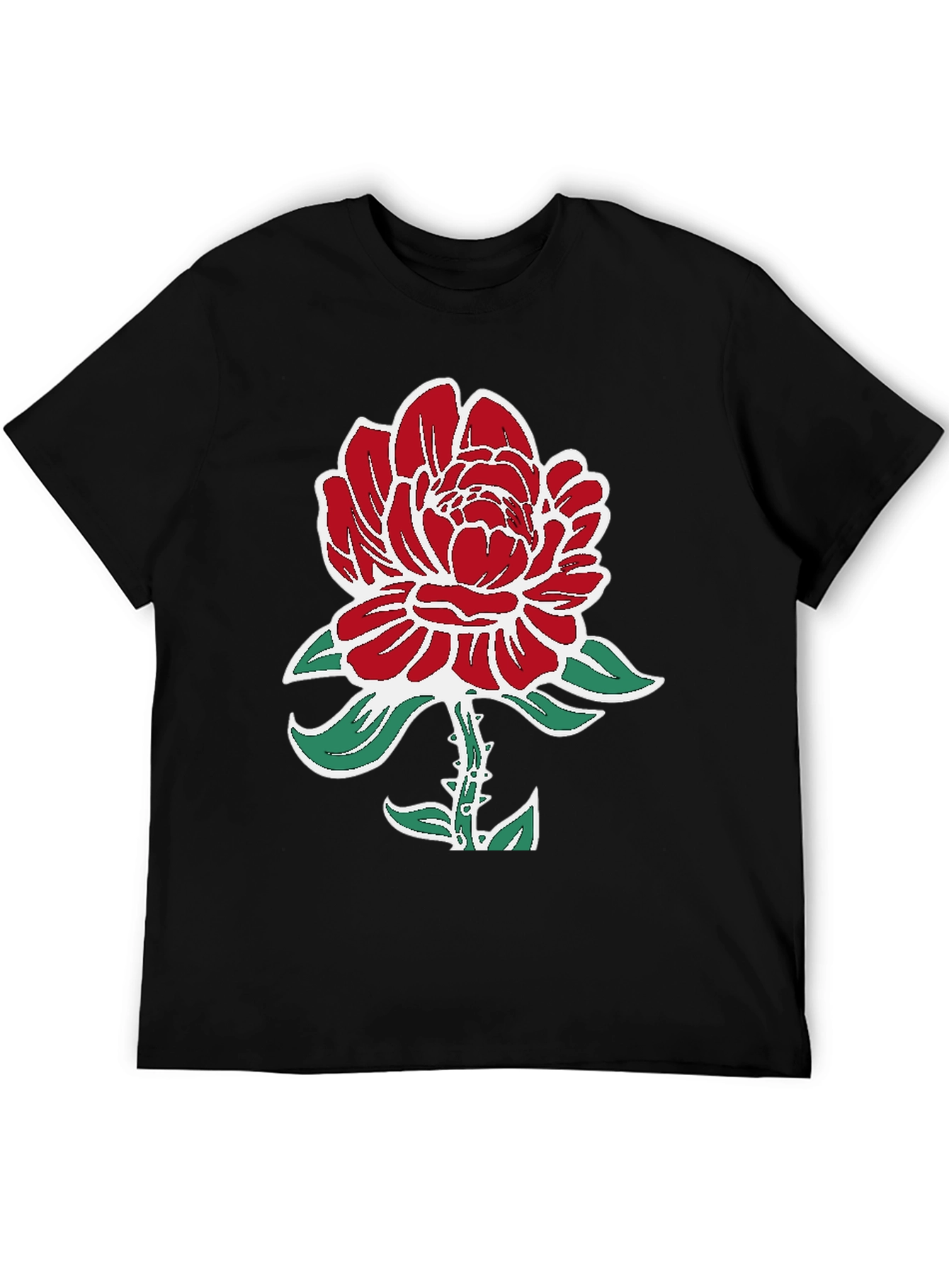 Red Rose Graphic Print Tee