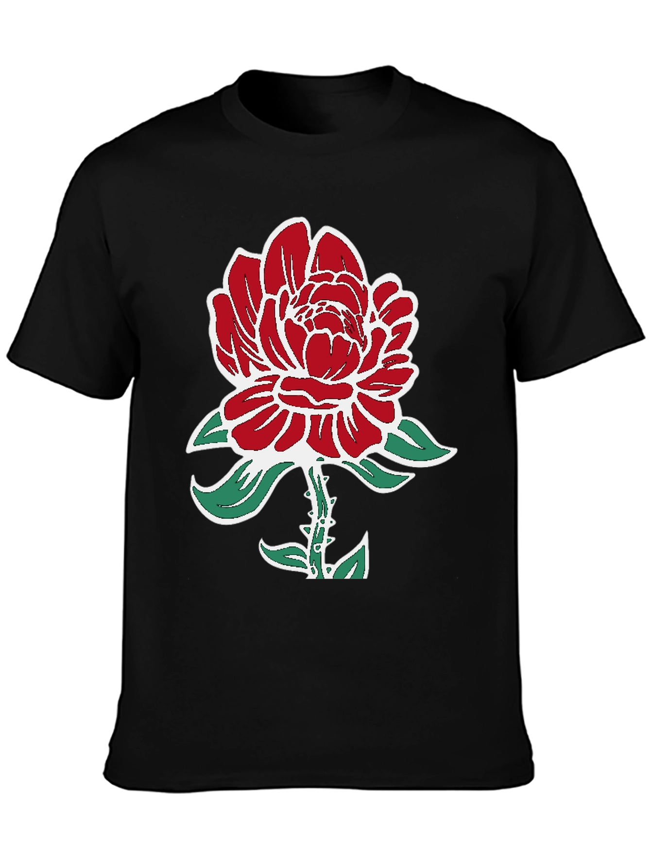 Red Rose Graphic Print Tee