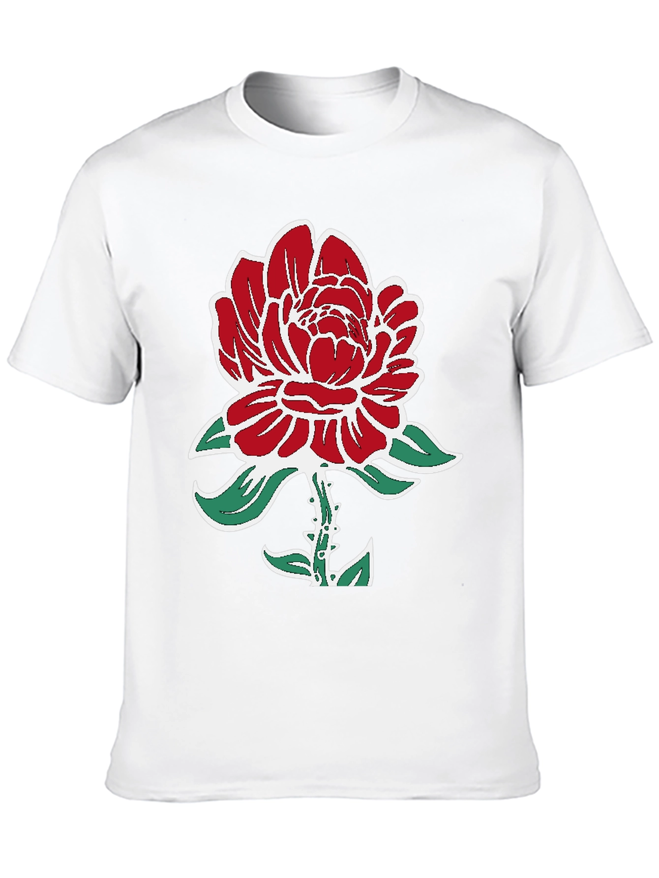 Red Rose Graphic Print Tee