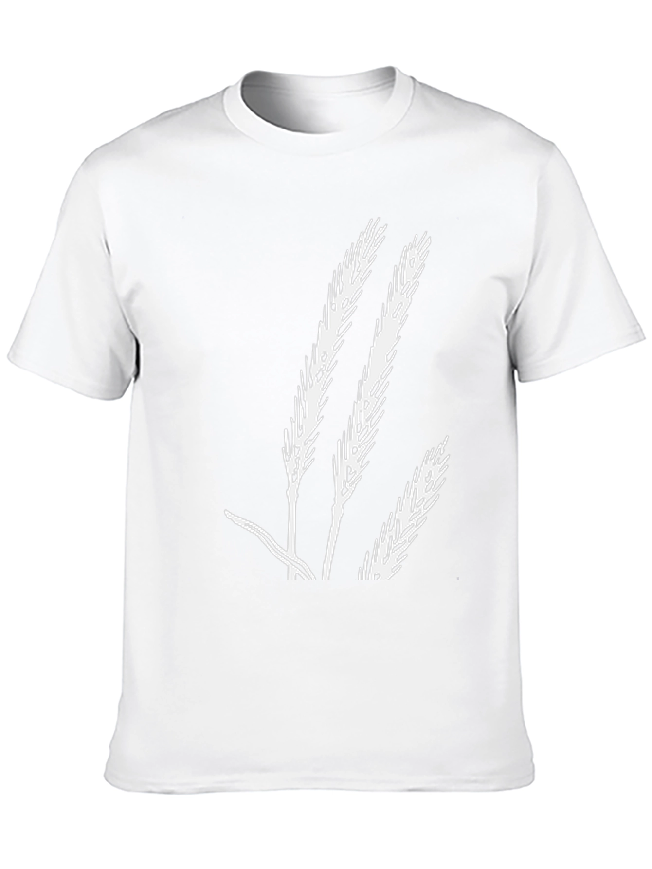 Wheat Stalk Graphic Tee - Black Cotton T-Shirt