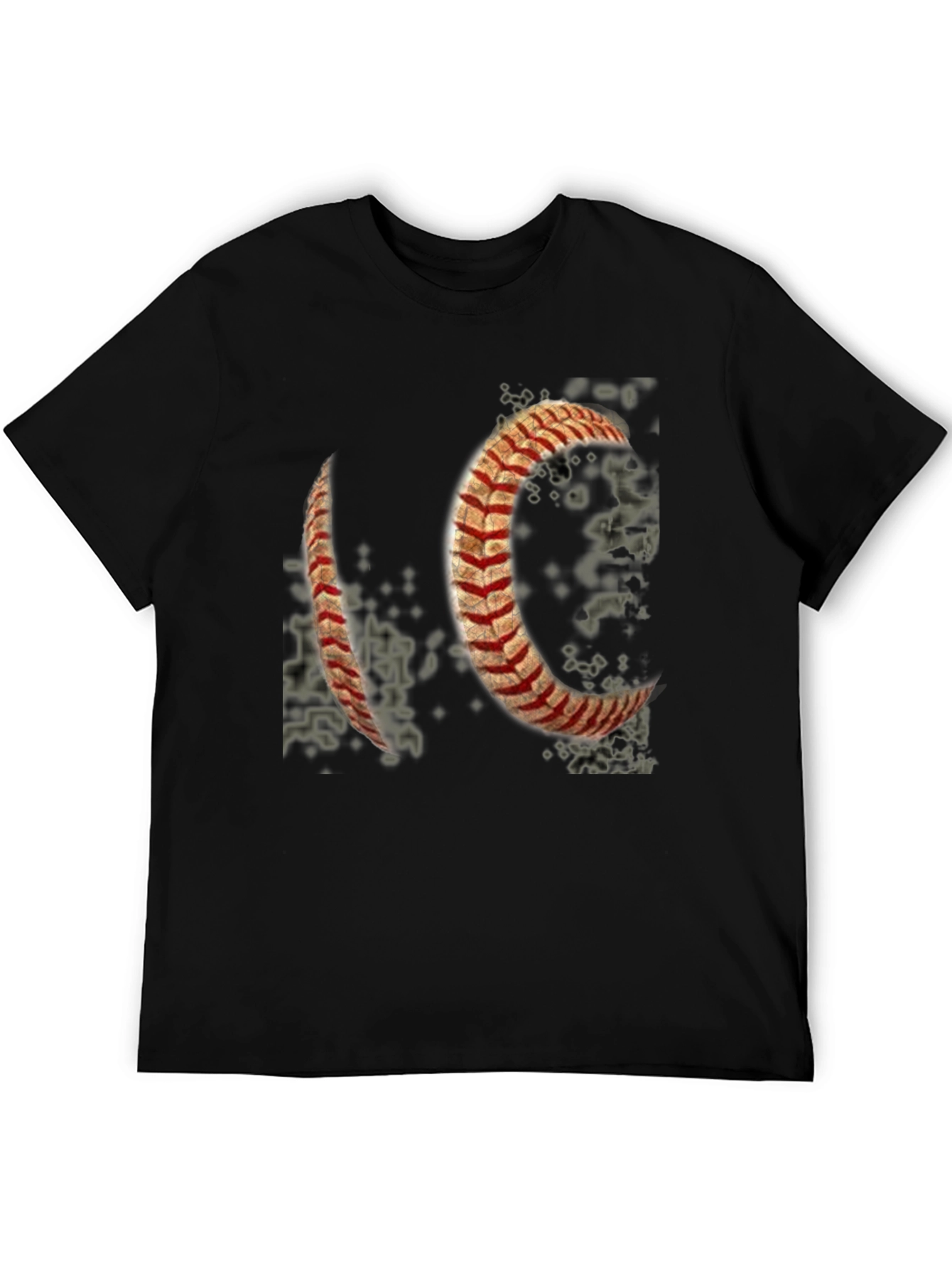 Baseball Stitch Graphic T-Shirt - Black