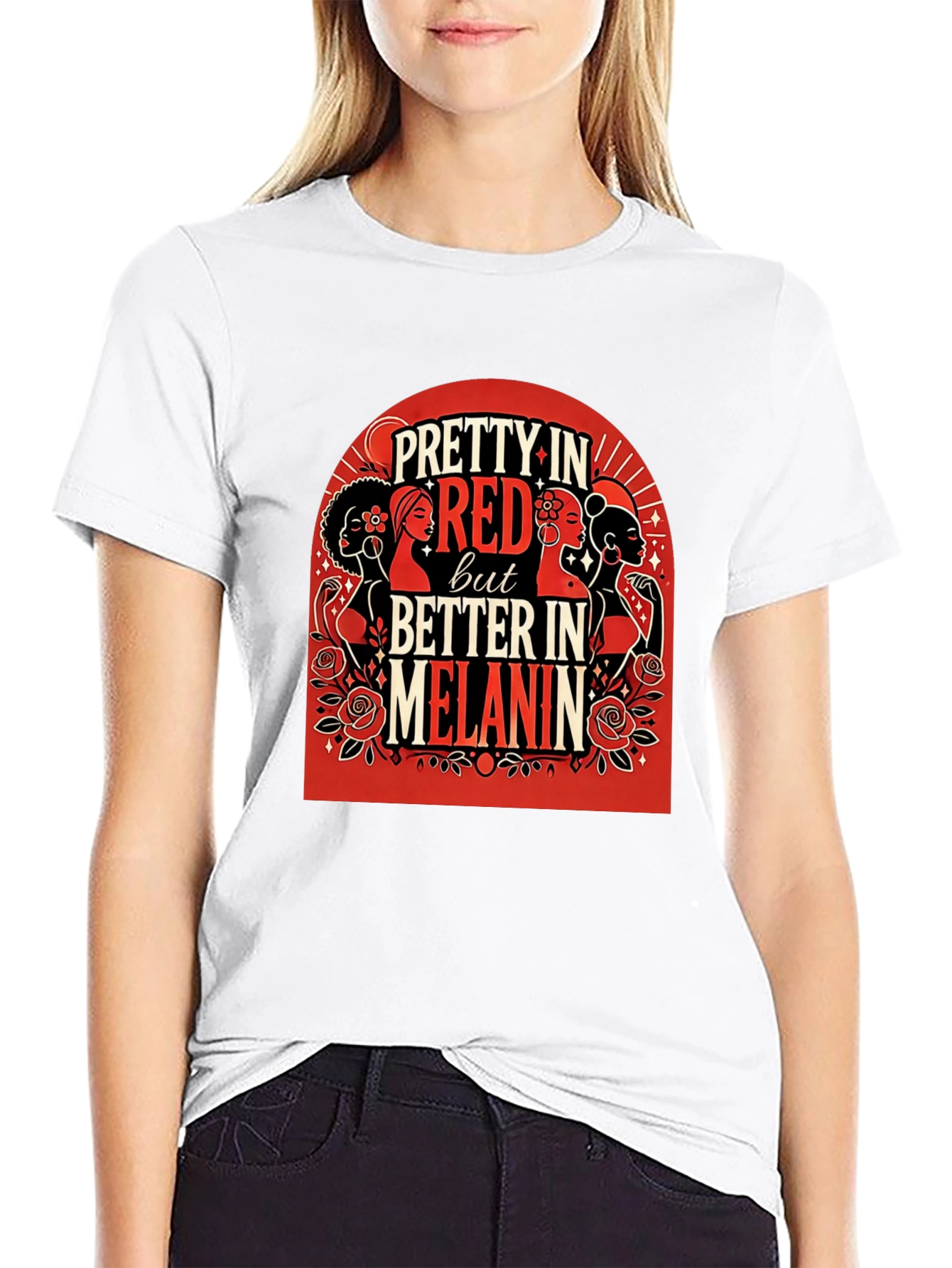 Pretty in Red Melanin Graphic T-Shirt