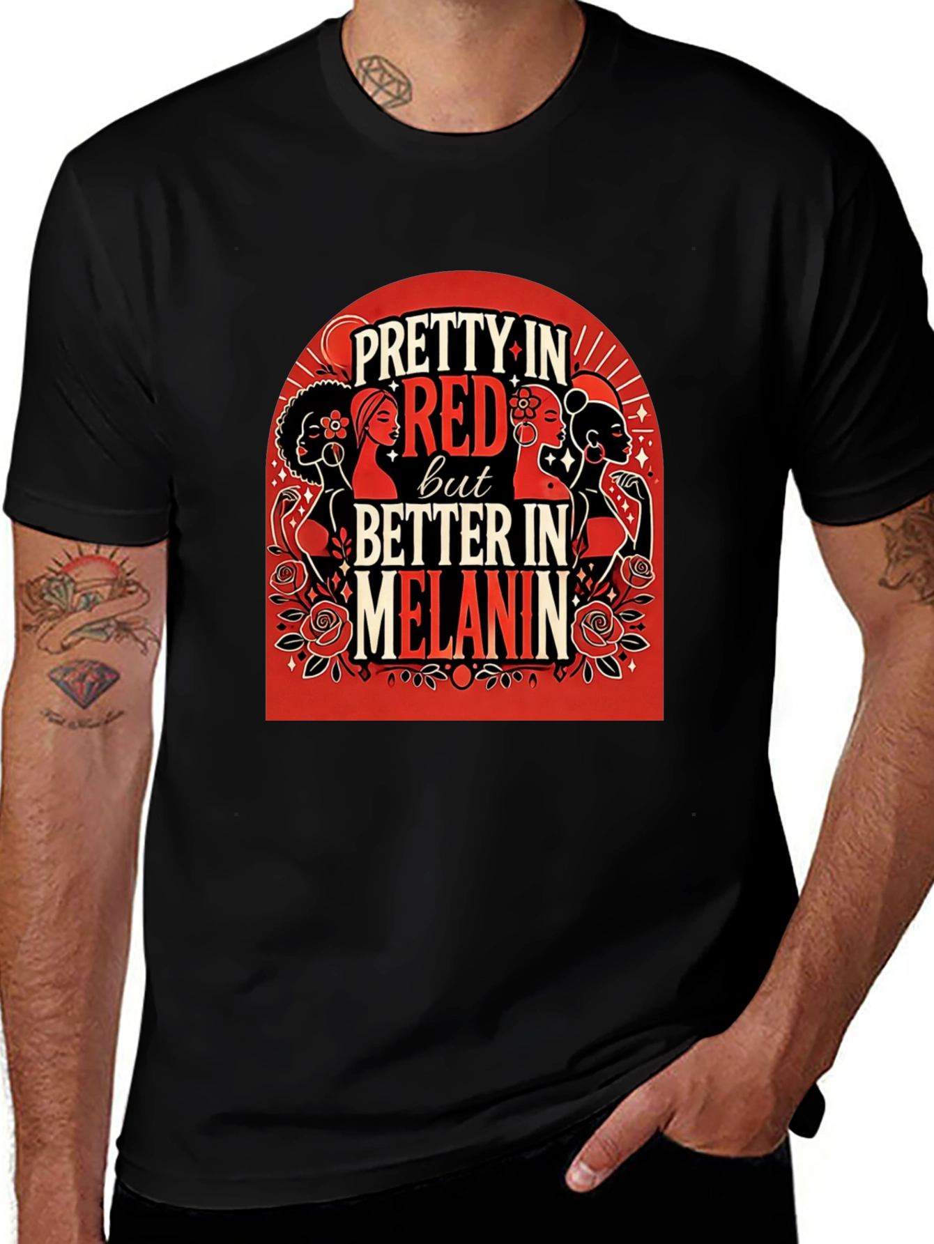 Pretty in Red Melanin Graphic T-Shirt