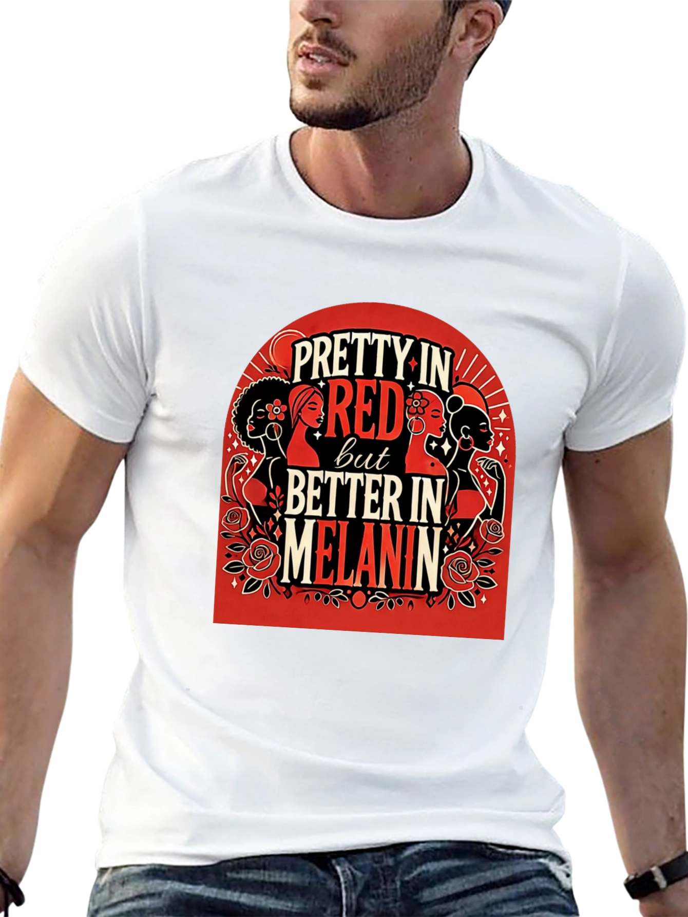 Pretty in Red Melanin Graphic T-Shirt