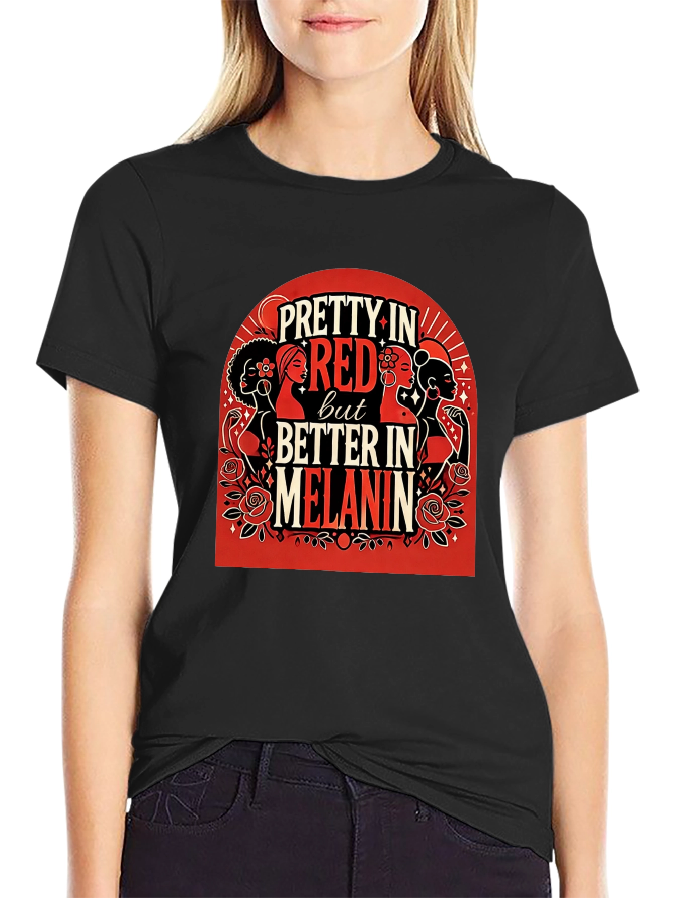 Pretty in Red Melanin Graphic T-Shirt