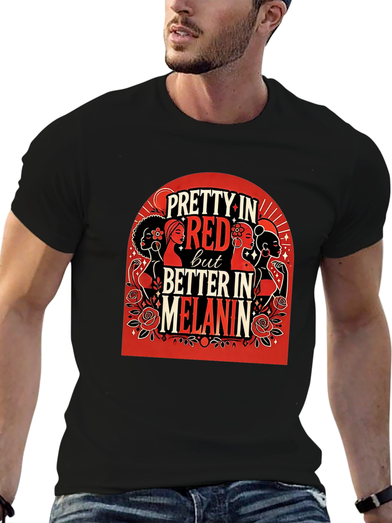 Pretty in Red Melanin Graphic T-Shirt