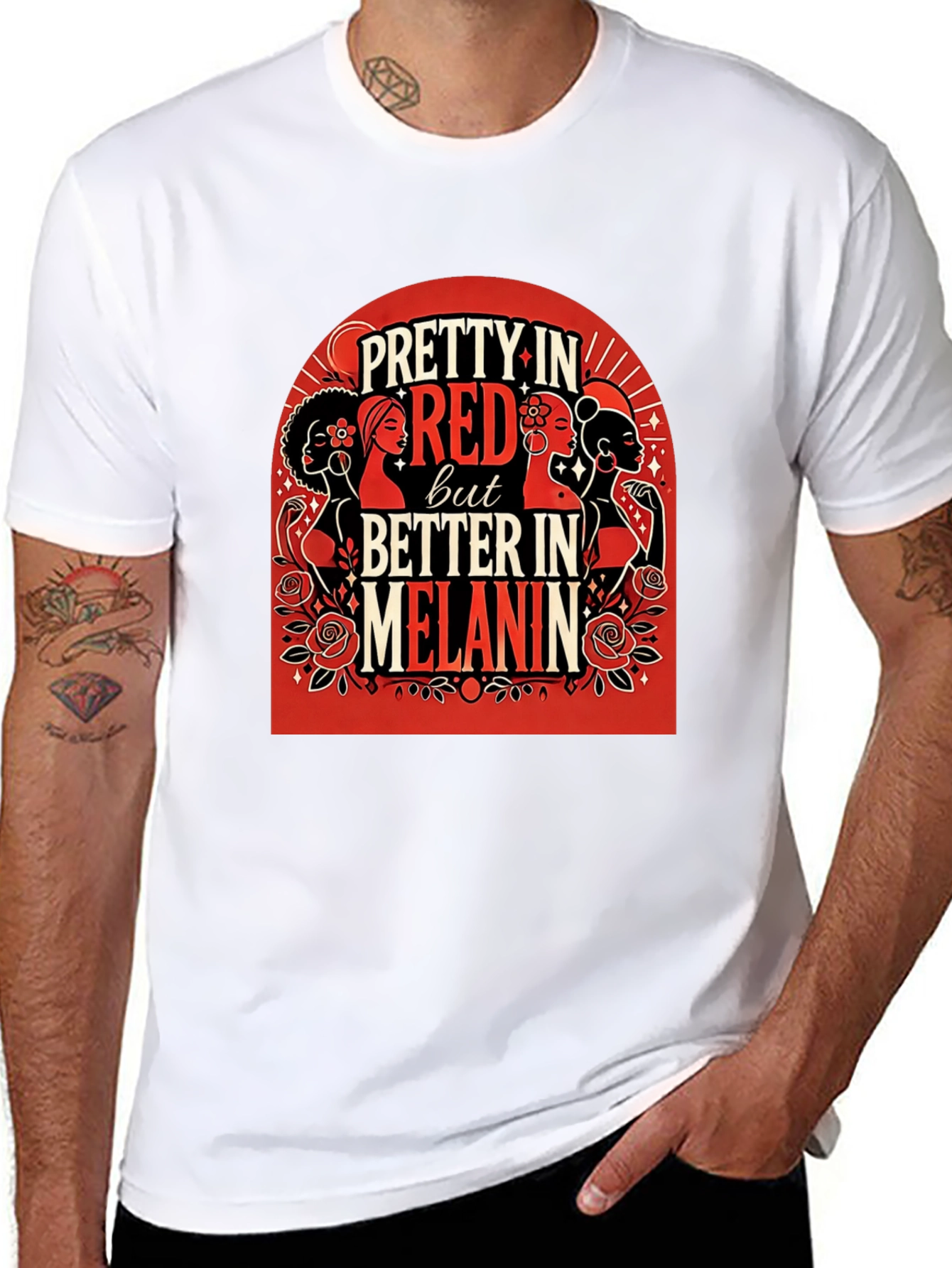 Pretty in Red Melanin Graphic T-Shirt