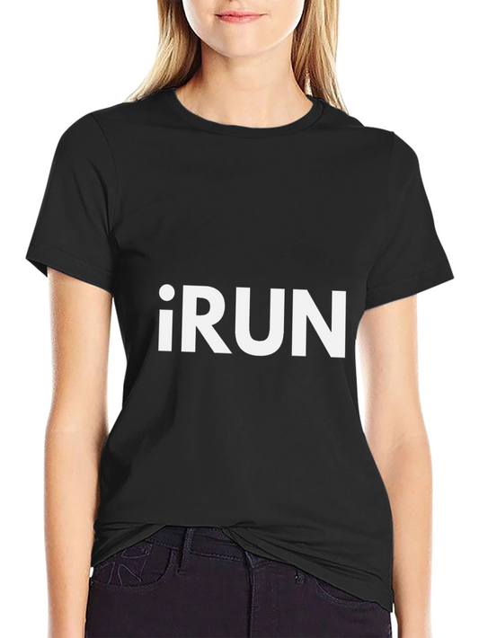 iRUN Graphic Tee - Black Cotton Blend