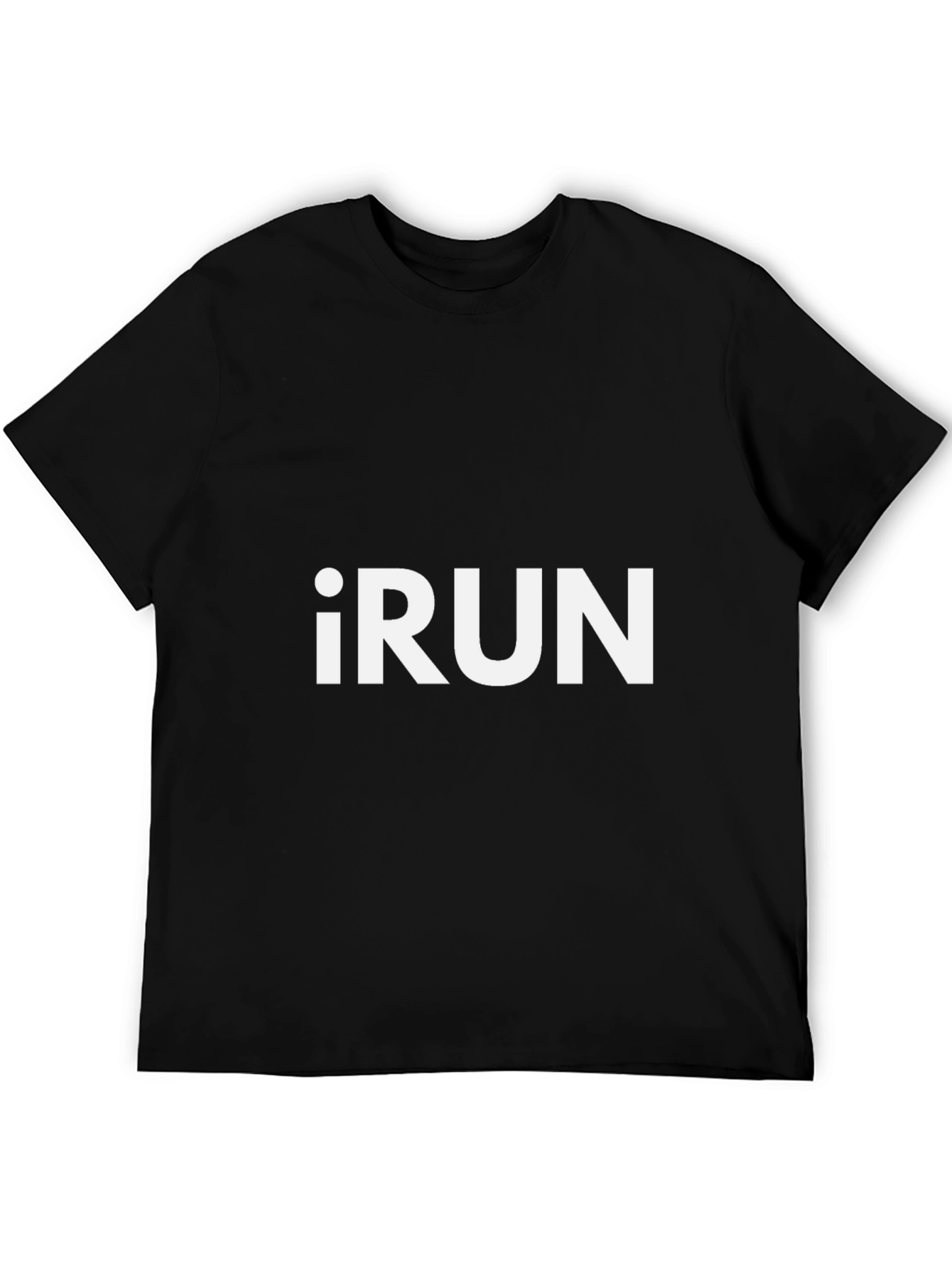 iRUN Graphic Tee - Black Cotton Blend