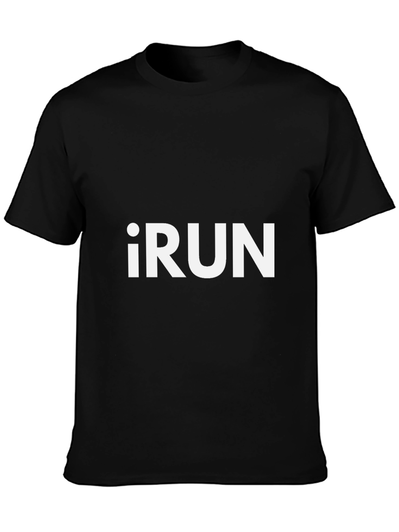 iRUN Graphic Tee - Black Cotton Blend