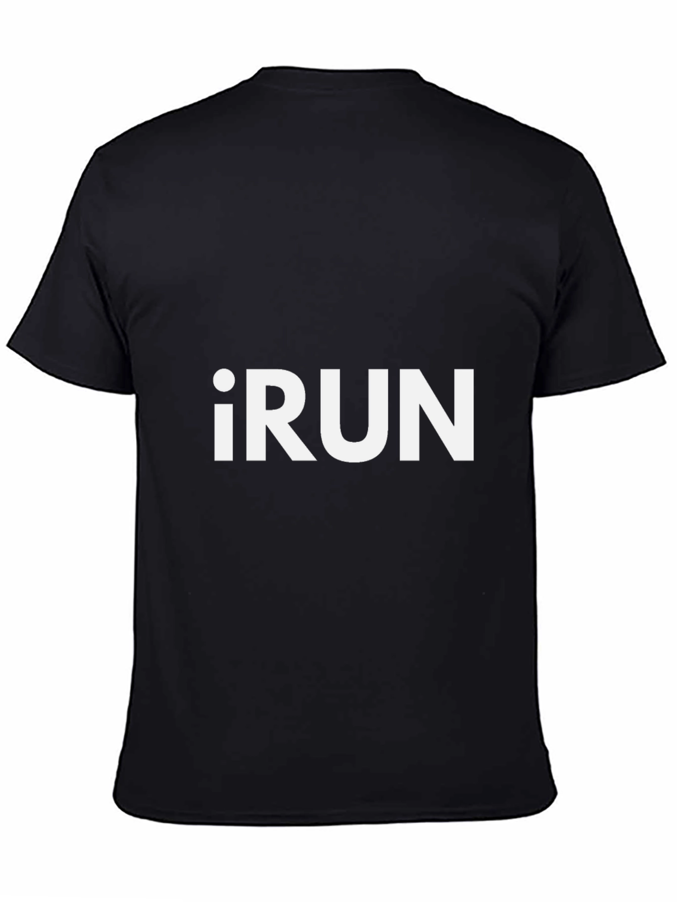 iRUN Graphic Tee - Black Cotton Blend