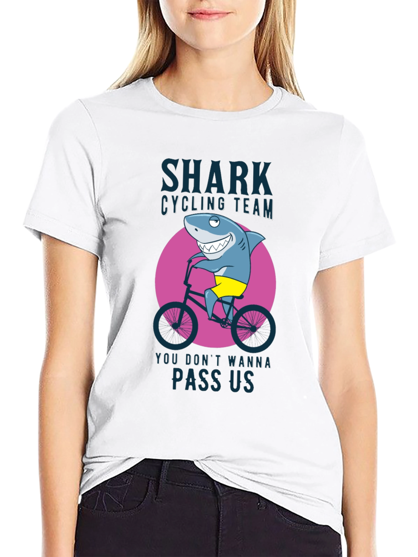 Shark Cycling Team Graphic Tee - Ride in Style!
