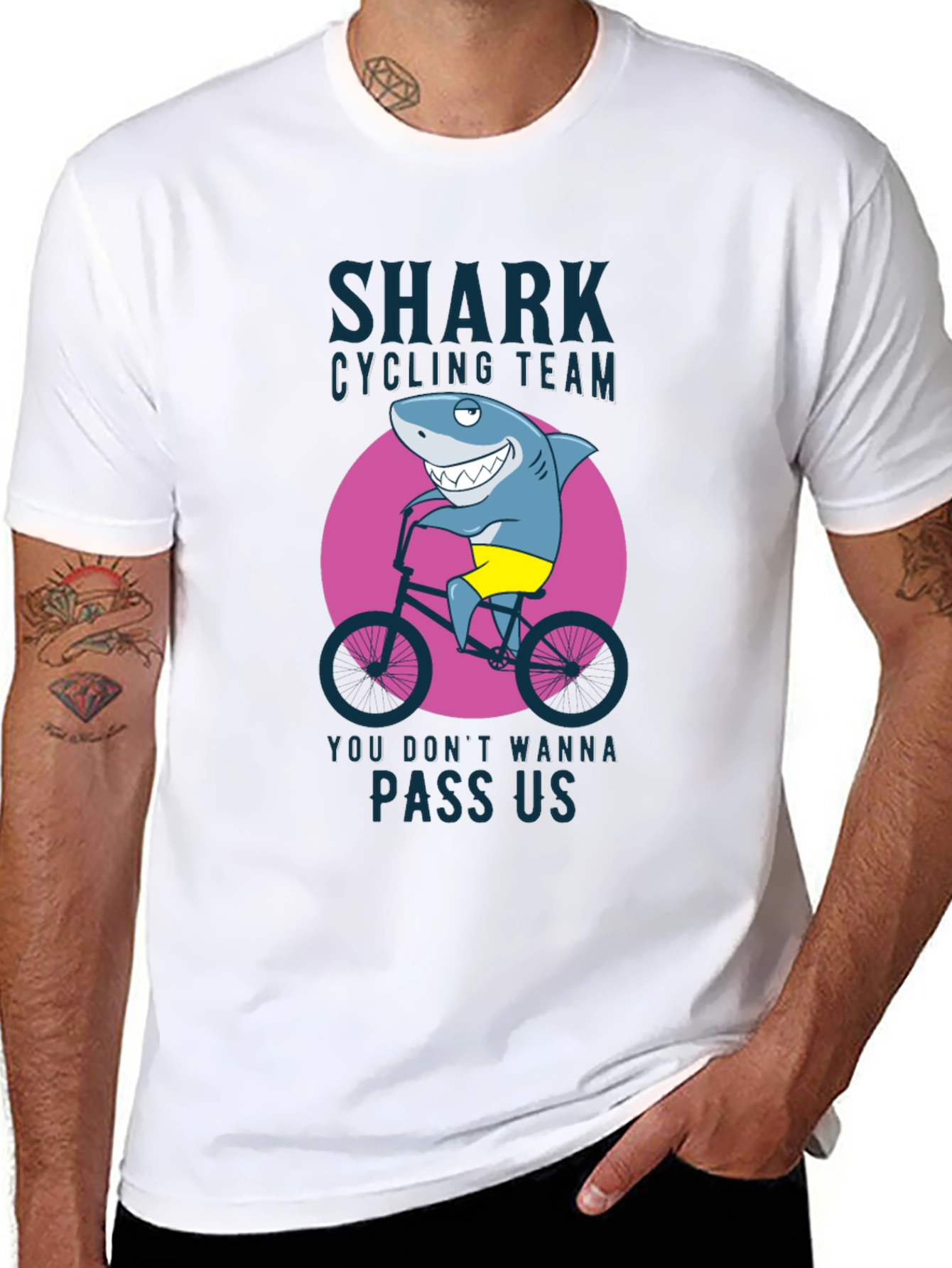 Shark Cycling Team Graphic Tee - Ride in Style!