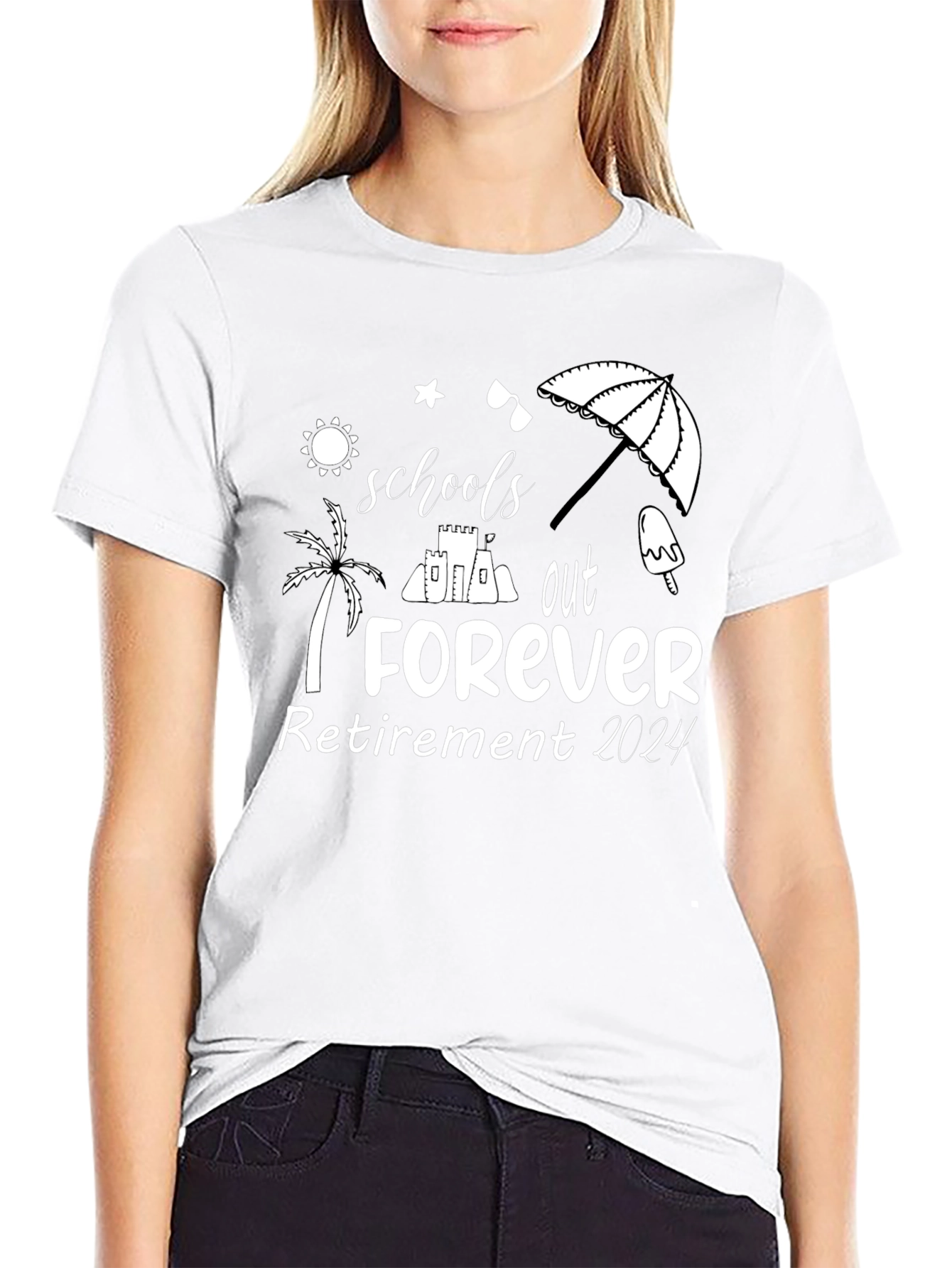 Schools Out Forever Retirement 2024 T-Shirt