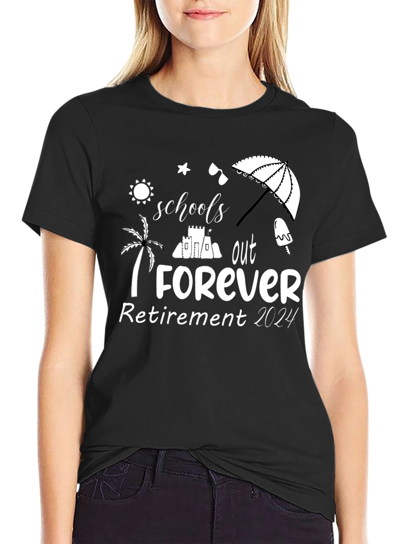 Schools Out Forever Retirement 2024 T-Shirt
