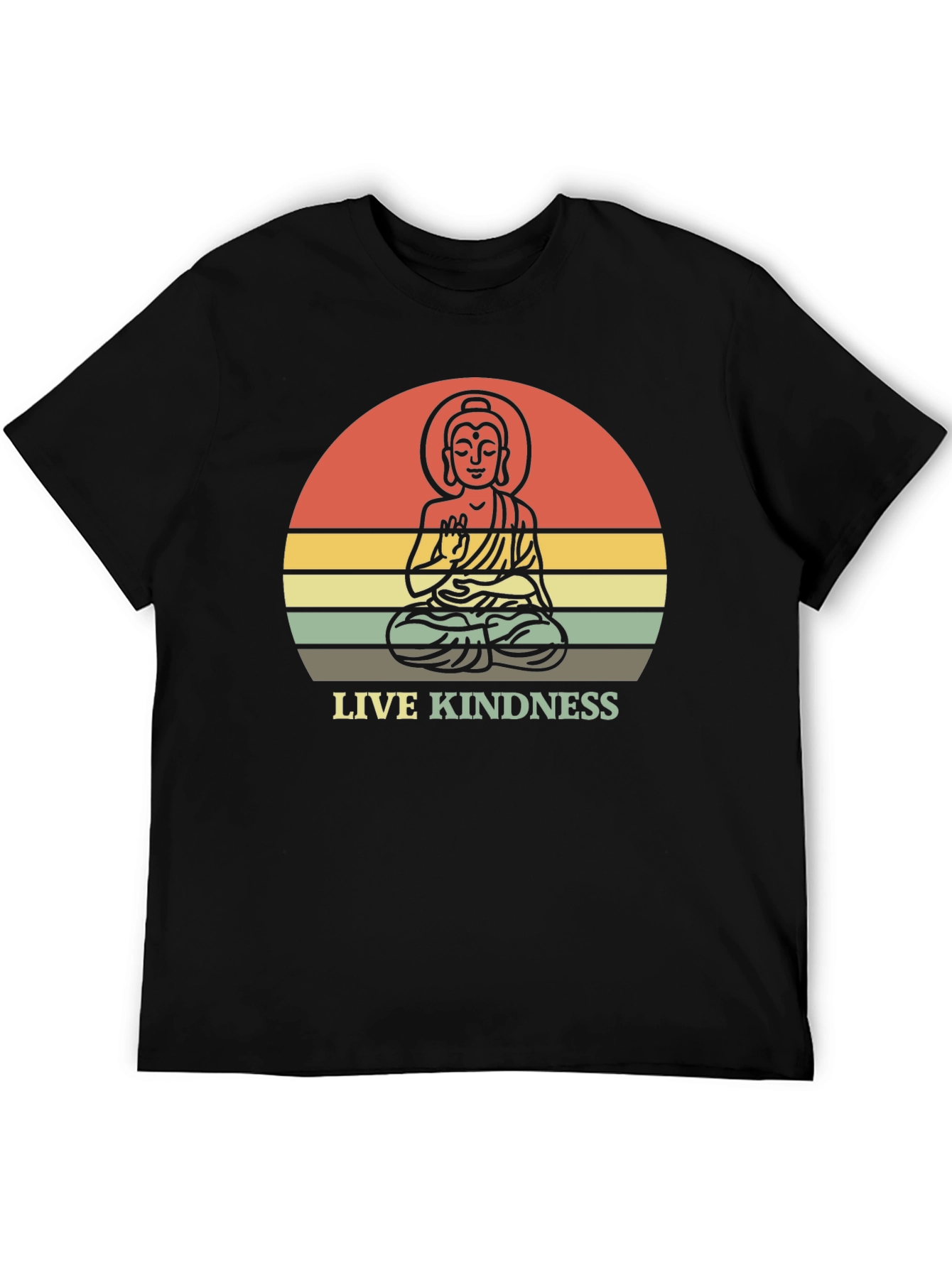Live Kindness Buddha Graphic T-Shirt