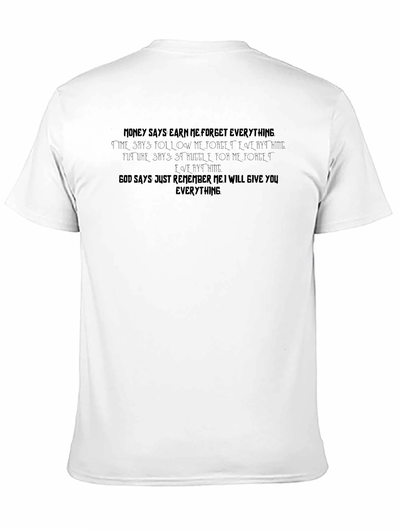 Motivational Graphic Tee - Money & God