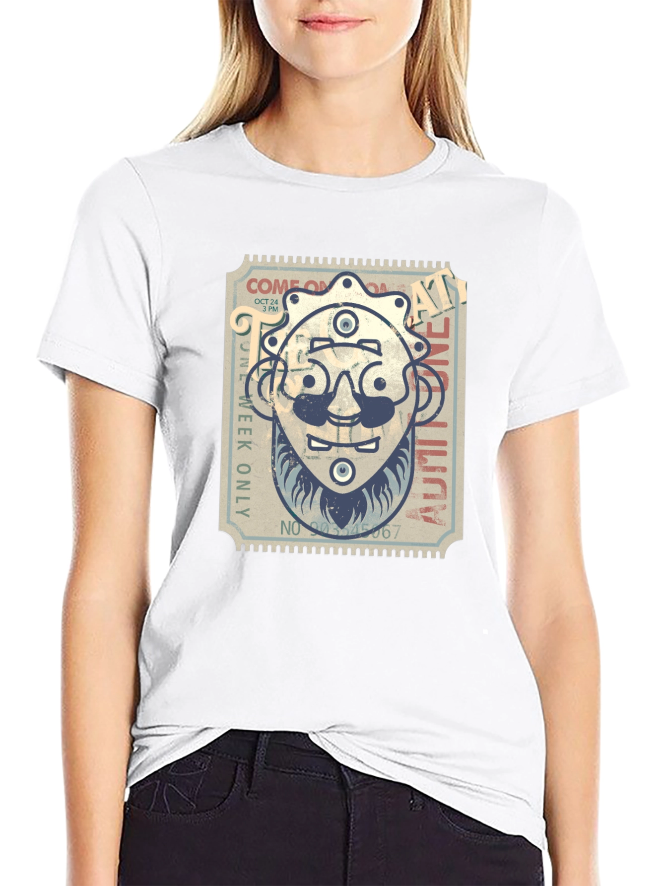 Retro Ticket Graphic Tee - Limited Admission Design
