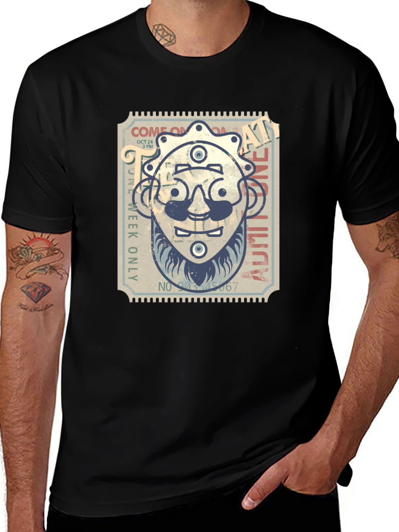 Retro Ticket Graphic Tee - Limited Admission Design