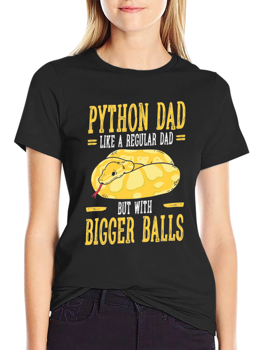 Python Dad T-Shirt Funny Snake Lover Tee