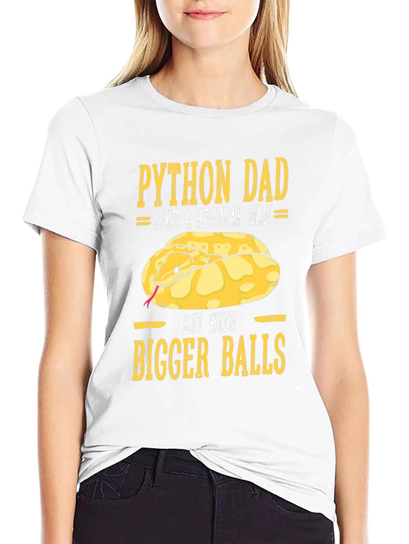 Python Dad T-Shirt Funny Snake Lover Tee