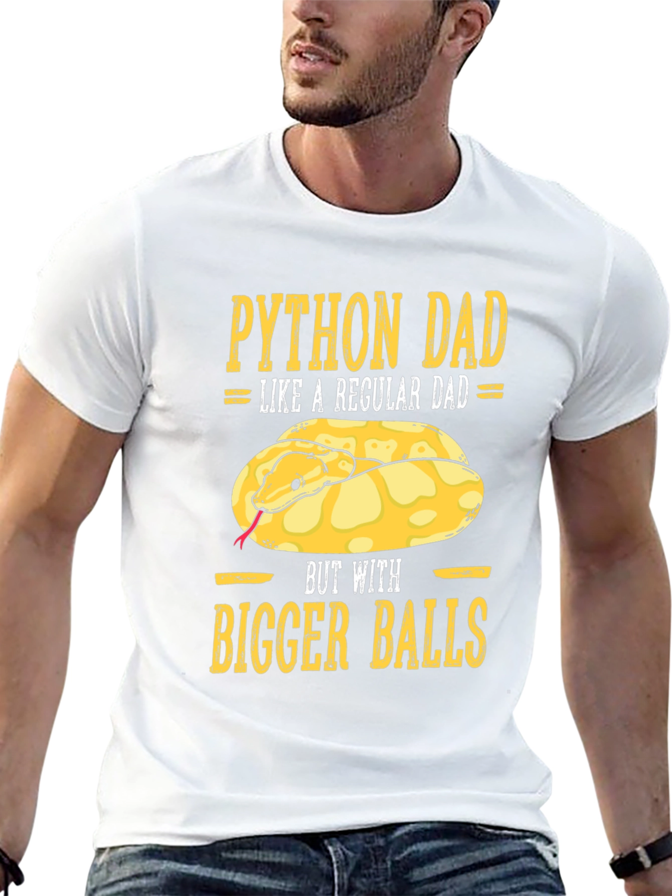 Python Dad T-Shirt Funny Snake Lover Tee