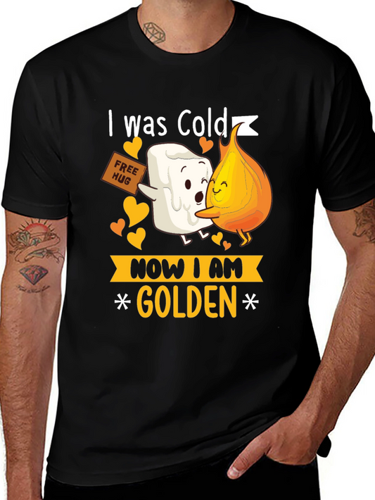 I Was Cold Now I Am Golden T-Shirt Funny Smores Tee