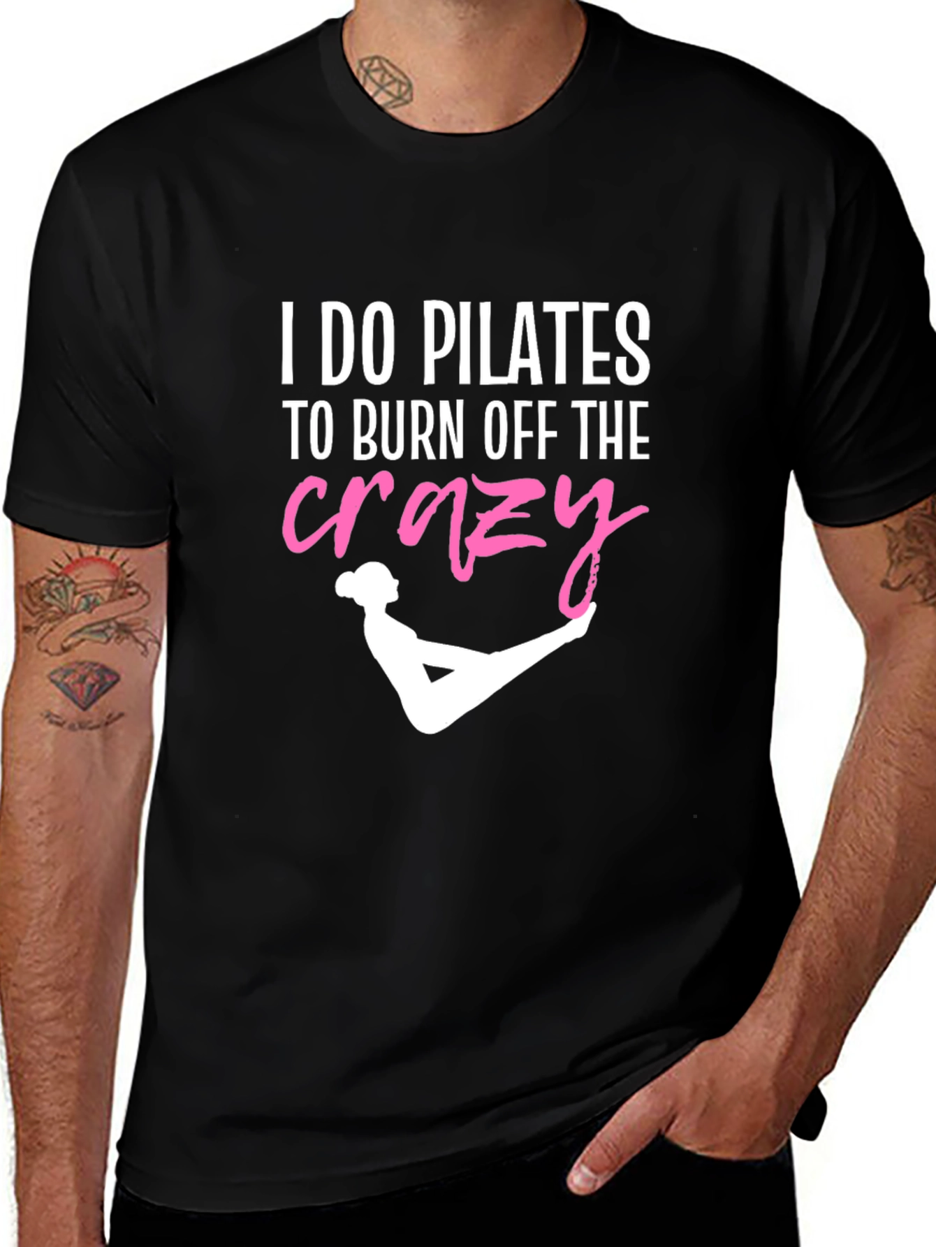 Pilates Crazy Funny T-Shirt for Exercise Lovers