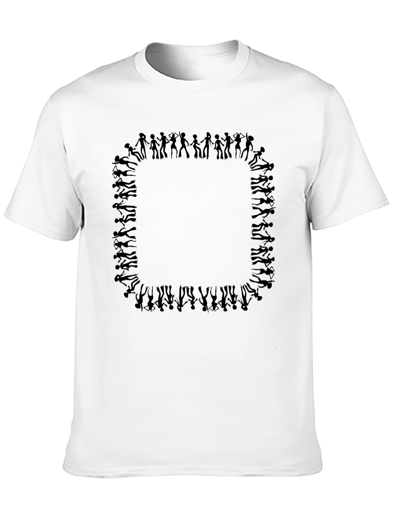Funky People Pattern Black T-Shirt
