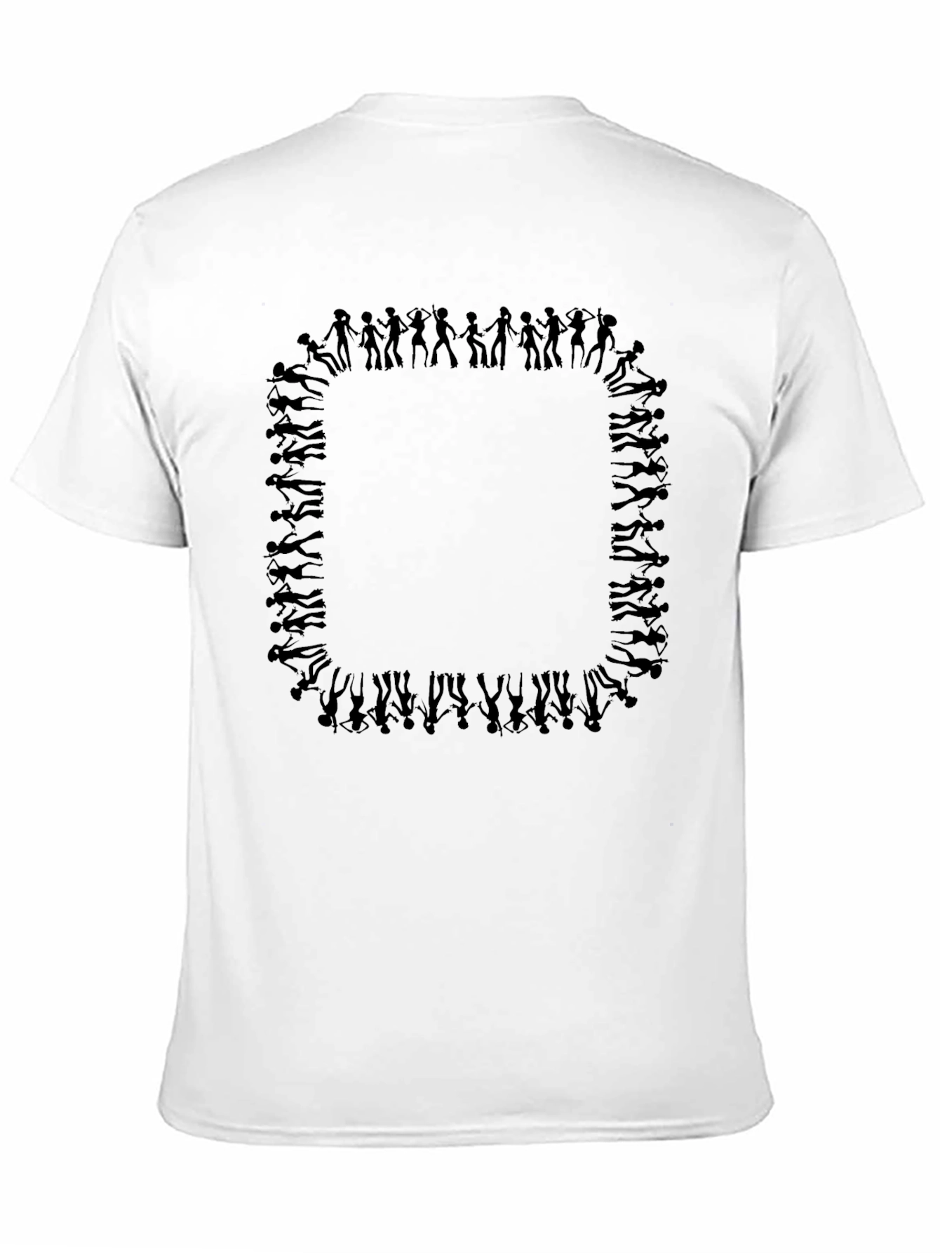 Funky People Pattern Black T-Shirt