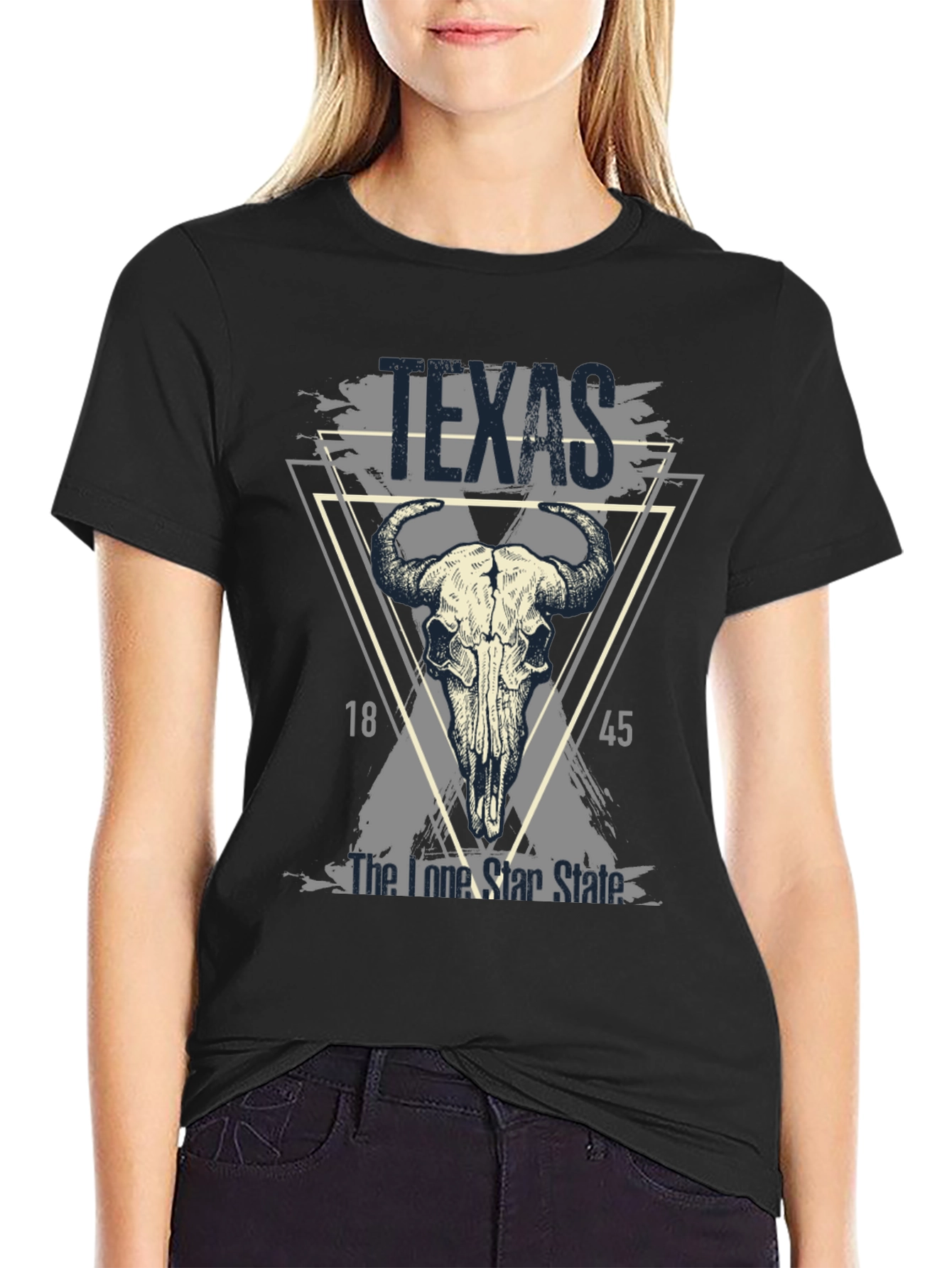 Texas Bull Skull Graphic Tee - Lone Star State