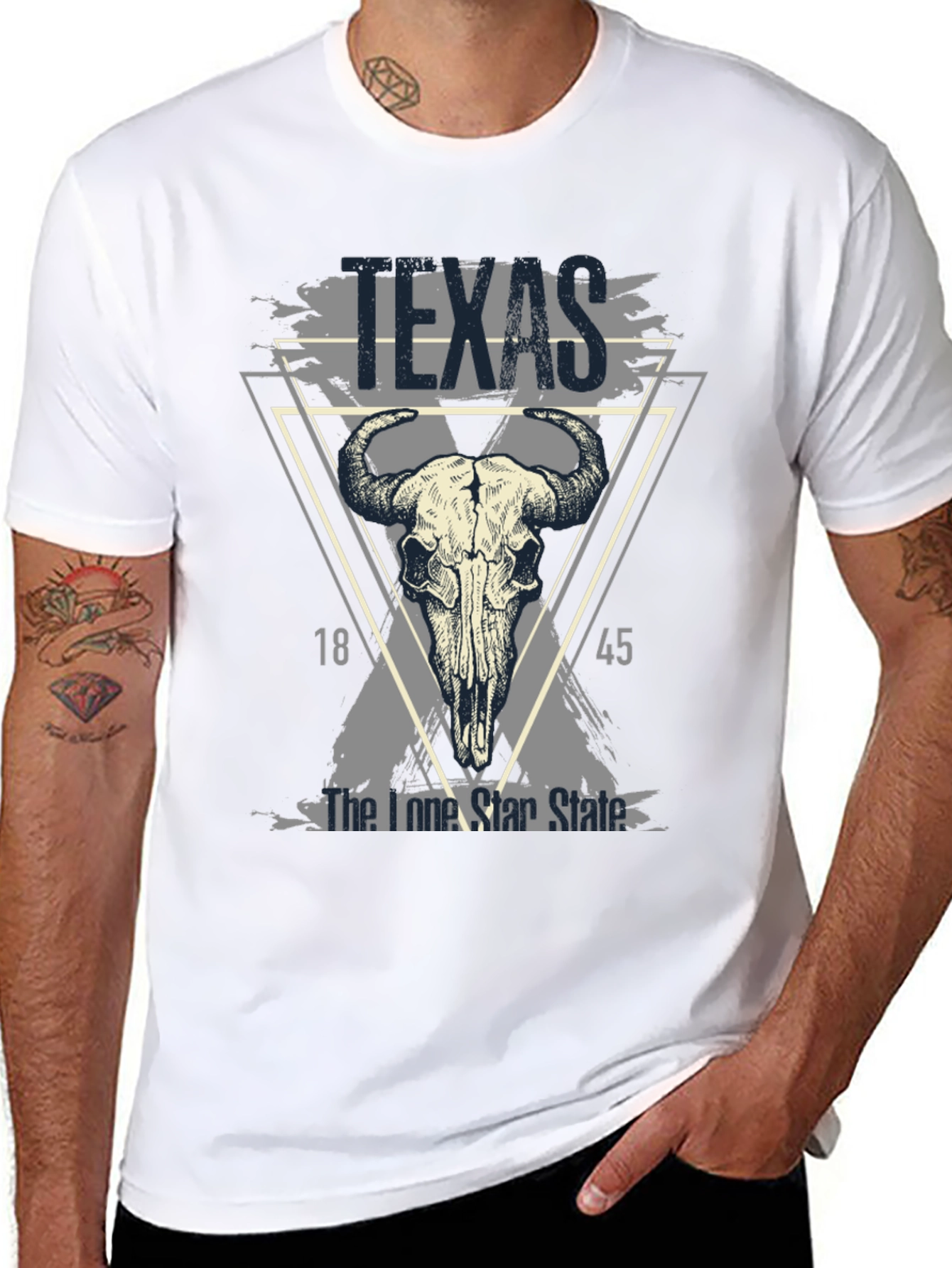 Texas Bull Skull Graphic Tee - Lone Star State