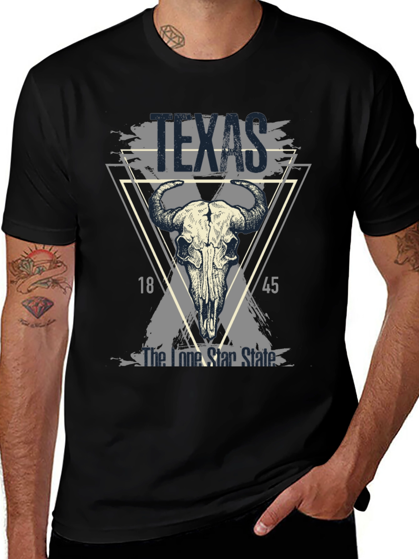 Texas Bull Skull Graphic Tee - Lone Star State