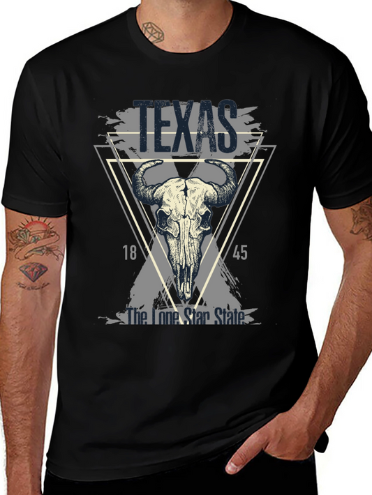 Texas Bull Skull Graphic Tee - Lone Star State