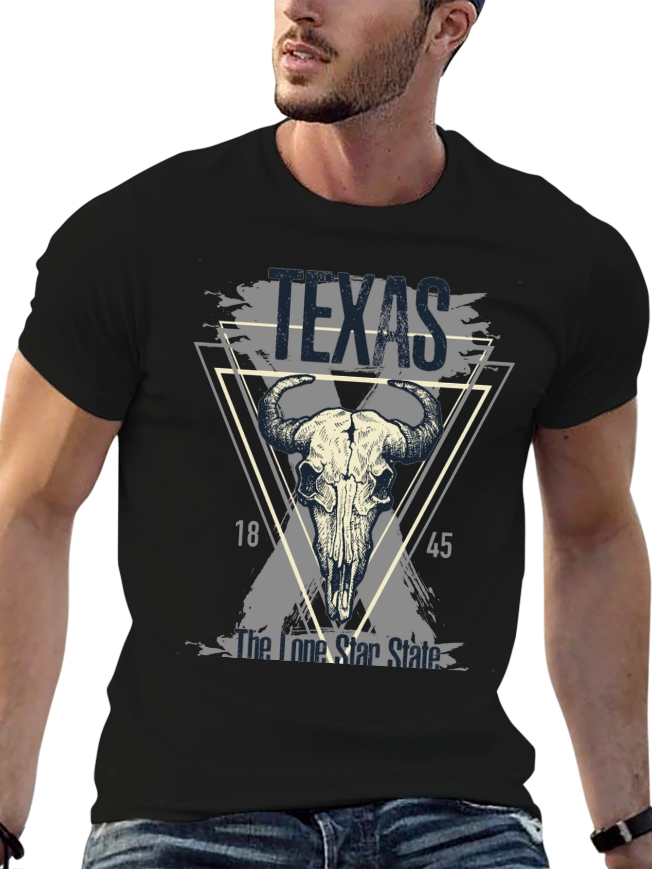 Texas Bull Skull Graphic Tee - Lone Star State