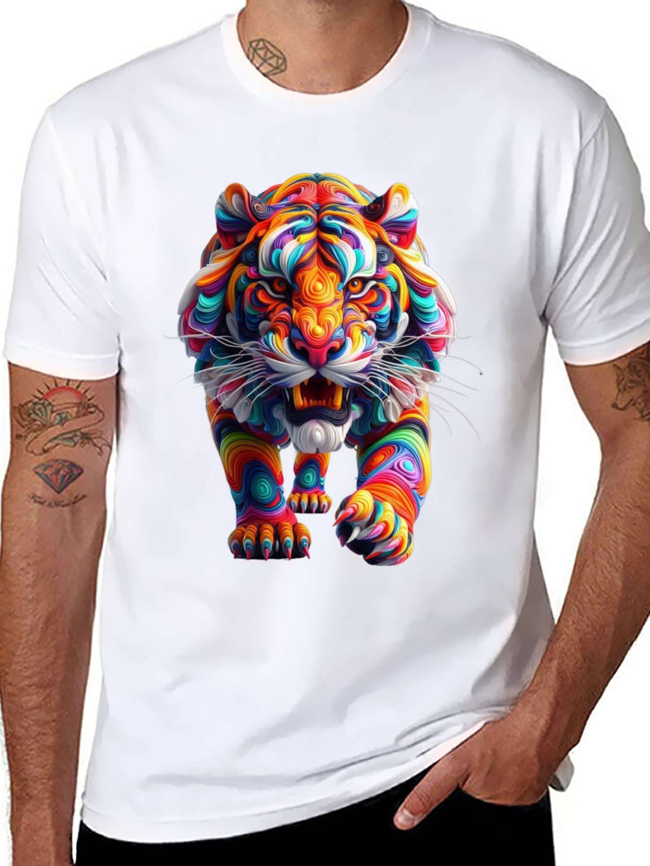 Vibrant Tiger Graphic Tee - Bold Style