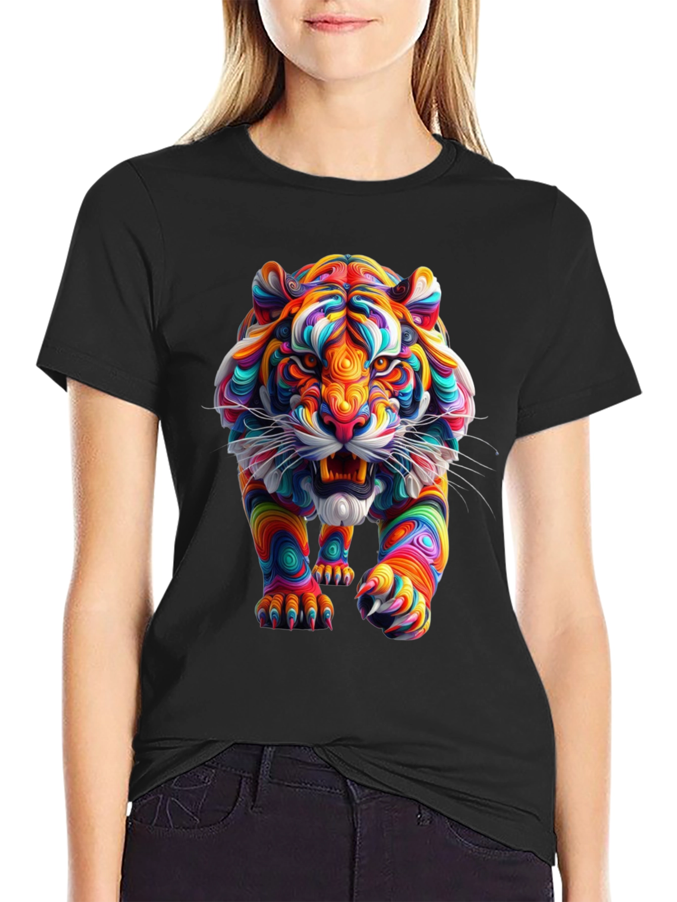 Vibrant Tiger Graphic Tee - Bold Style