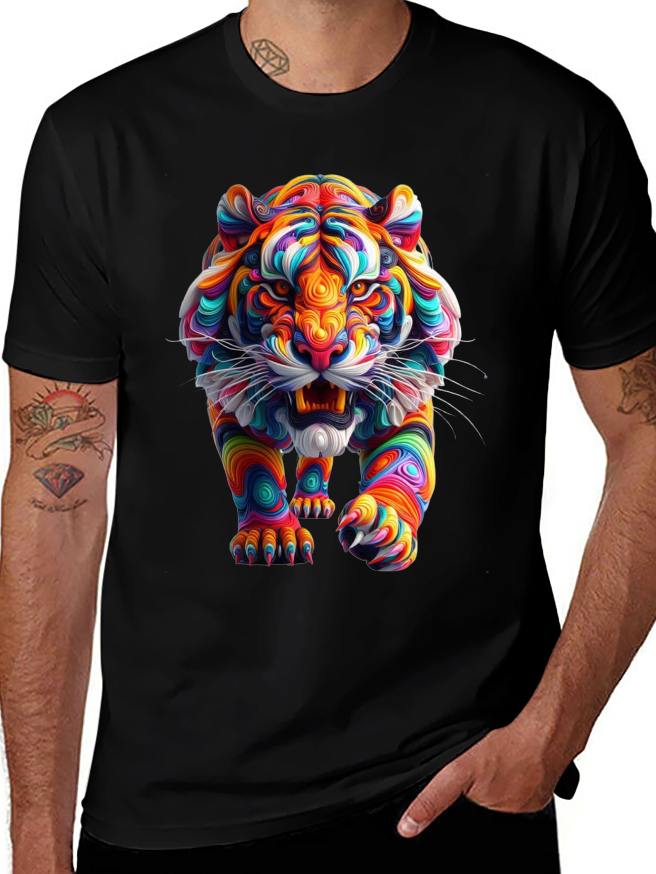 Vibrant Tiger Graphic Tee - Bold Style