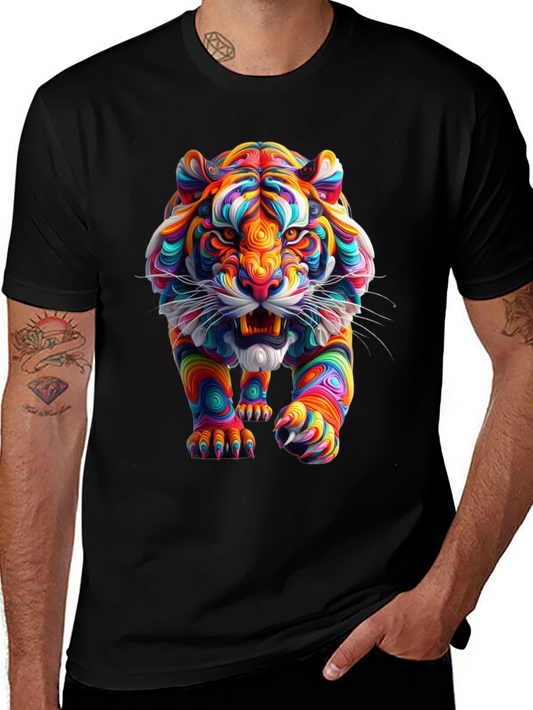 Vibrant Tiger Graphic Tee - Bold Style