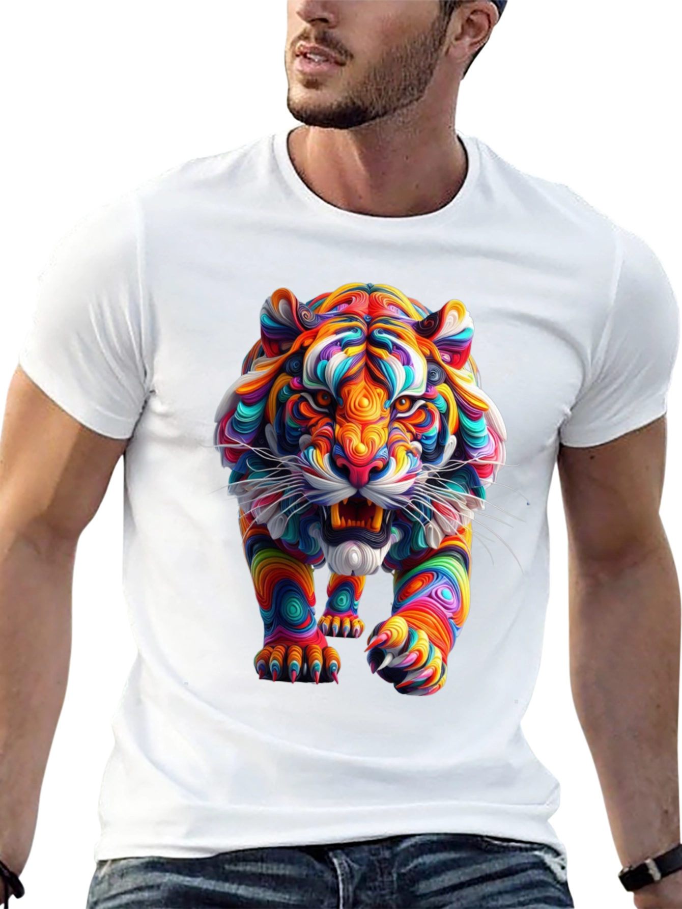 Vibrant Tiger Graphic Tee - Bold Style