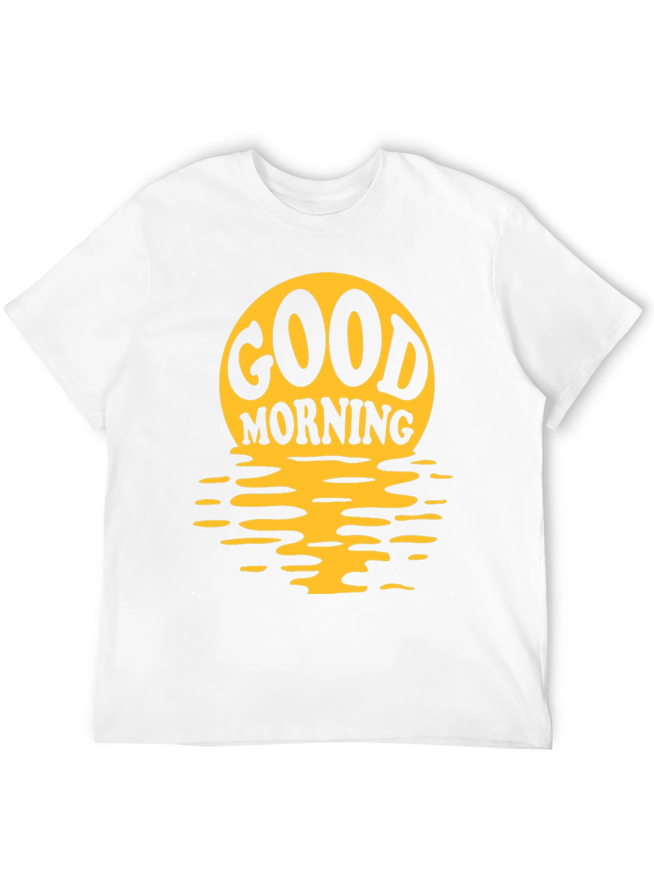 Good Morning Graphic Print Black T-Shirt